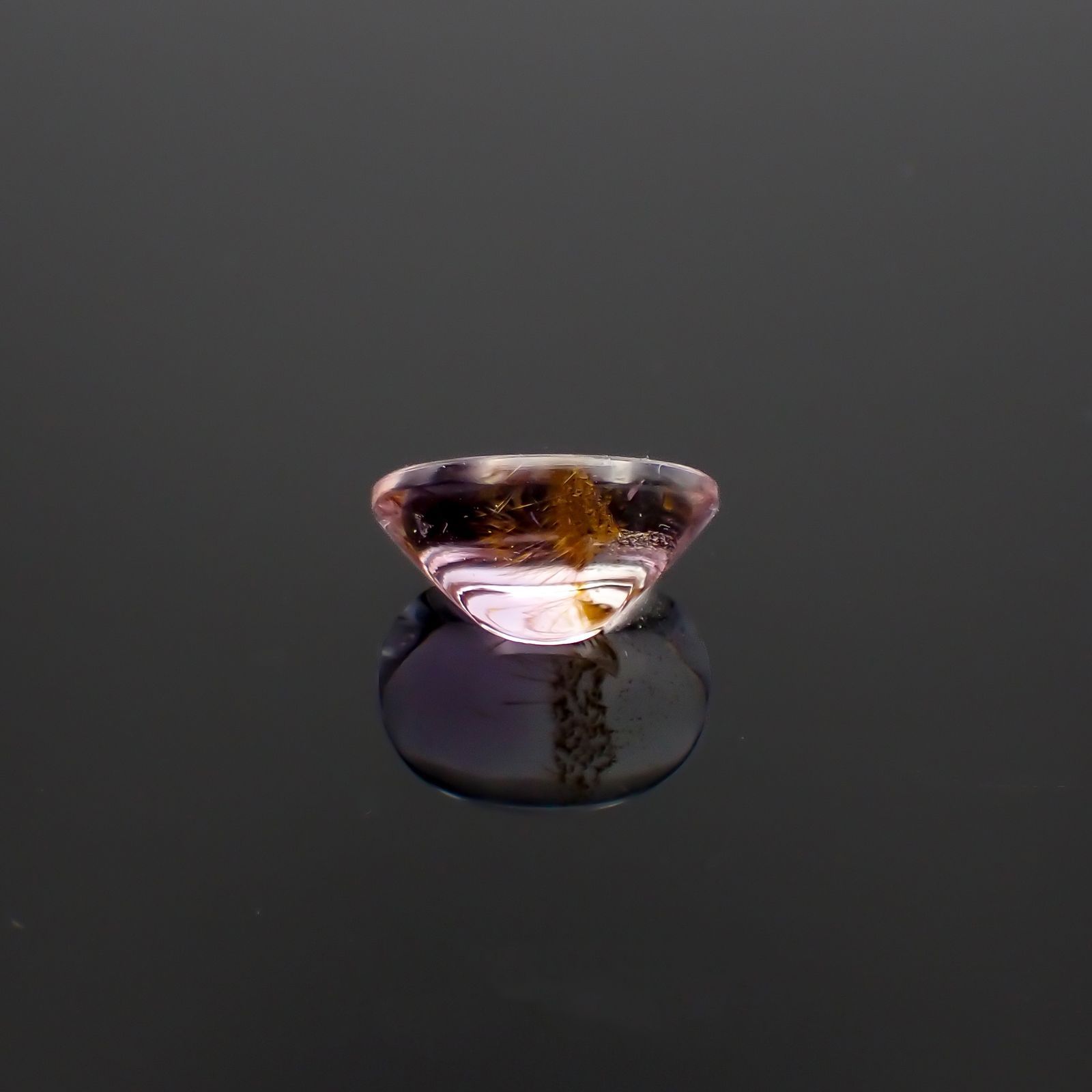 ゲーサイトインアメジスト ブラジル産 4.99ct[230119791]13.3x10.3mm前後