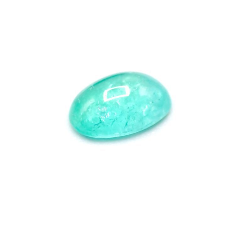 パライバトルマリン(宝石名トルマリン/別名パライバ・トルマリン) ブラジル・キントス鉱山産 0.749ct ソ付(宝貴協)[20117308]7.1×5.2mm前後