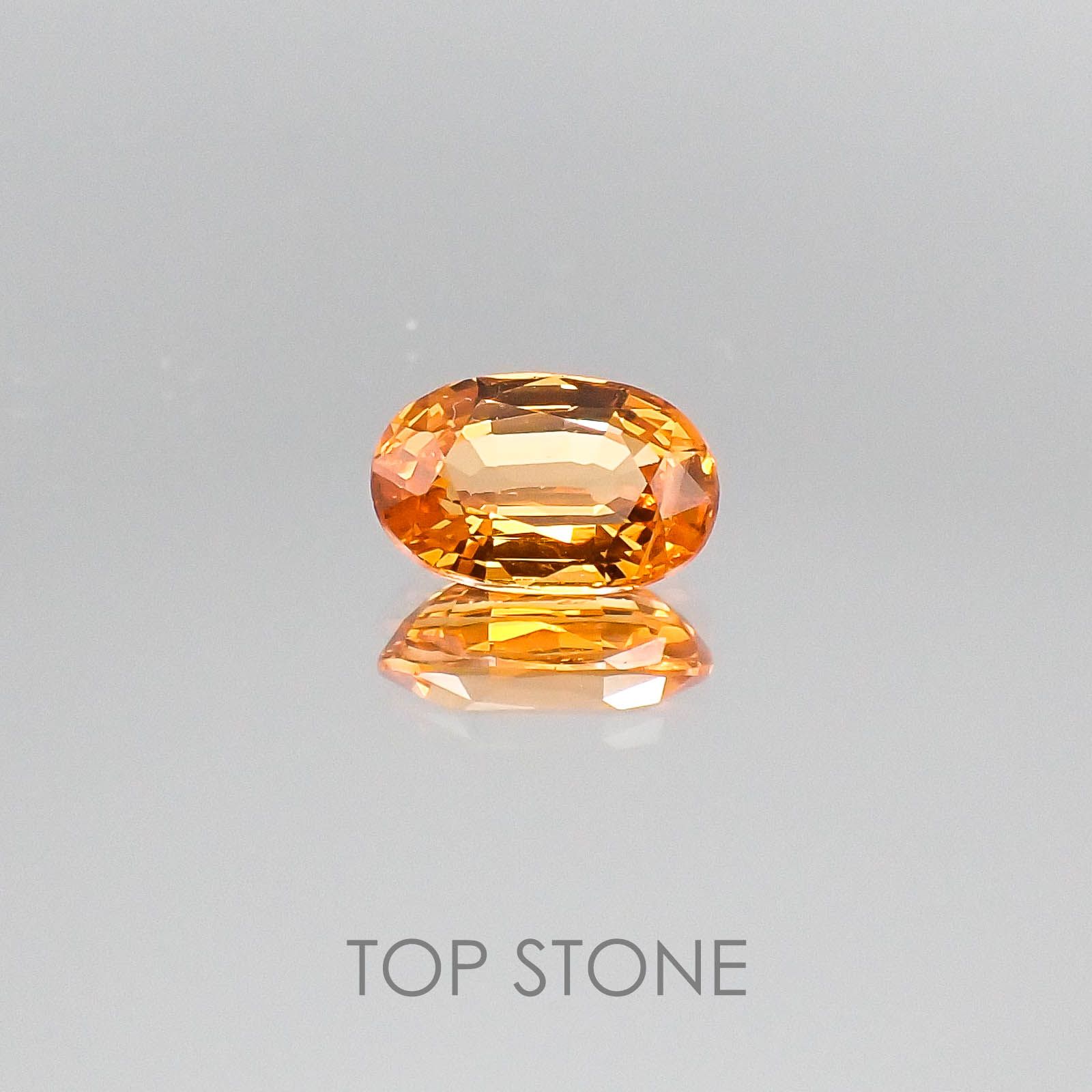 スペサルティンガーネット マンダリンオレンジカラー(宝石名スペサルティン・ガーネット)ナイジェリア産 1.05ct 識別済[220817246]7.1x4.7mm前後