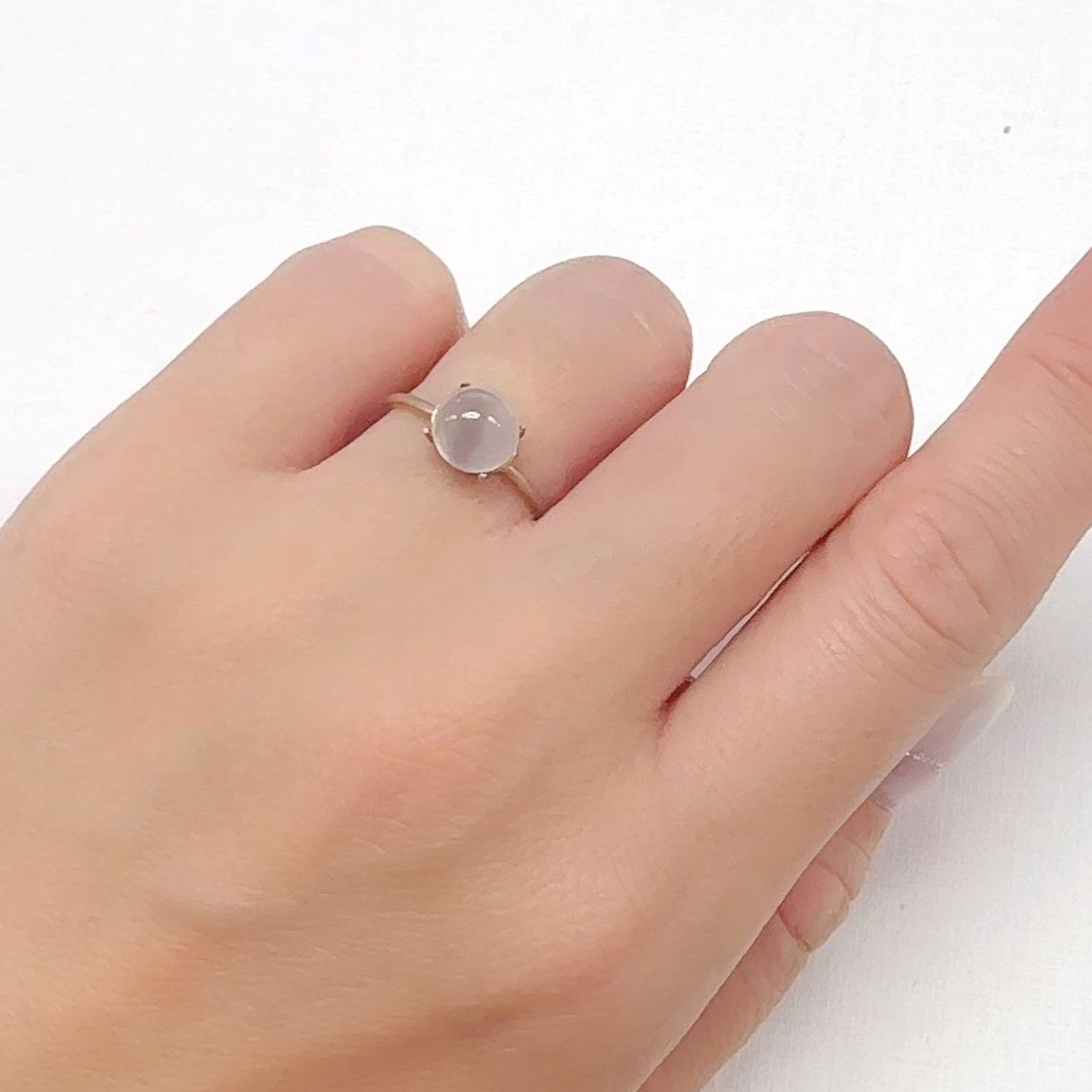 ムーンストーンキャッツアイ インド産 1.63ct[240527745]7x7mm前後