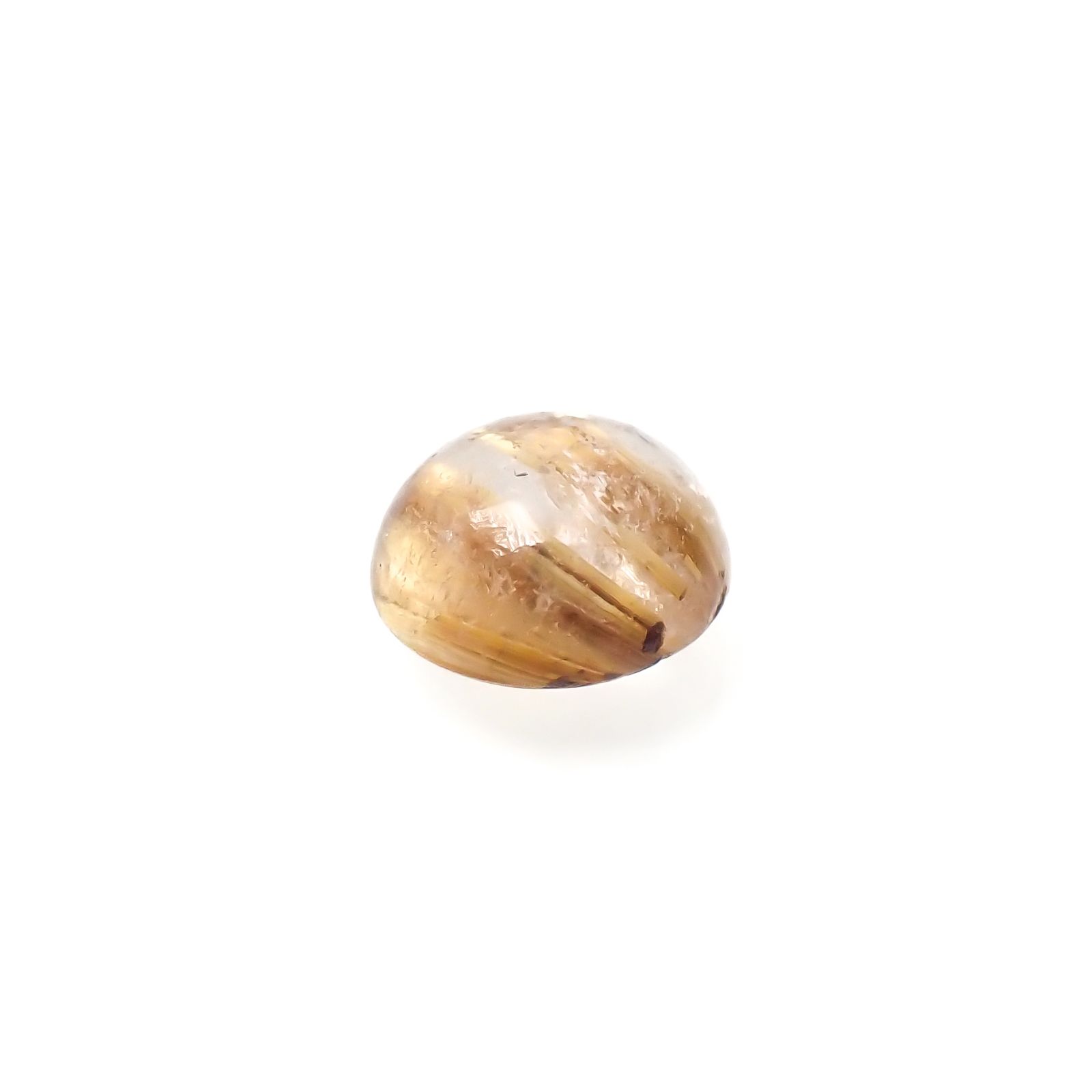 ルチルクォーツ(宝石名ルチルレイテッド・クォーツ)ブラジル産 1.37ct 識別済[231023878]6.9x6.9mm前後