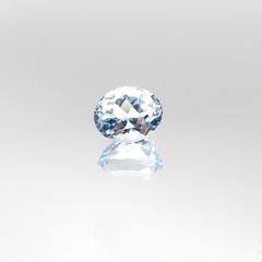 <ランダムセレクト1個販売> アクアマリン オーバルカット ブラジル産 1.00ct前後[20095573]7×5.6mm前後