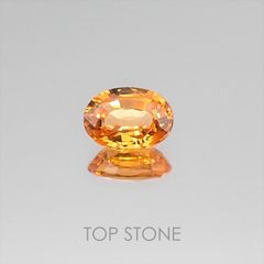 スペサルティンガーネット マンダリンオレンジカラー(宝石名スペサルティン・ガーネット)ナイジェリア産 1.06ct 識別済[220817244]6.9x5.1mm前後