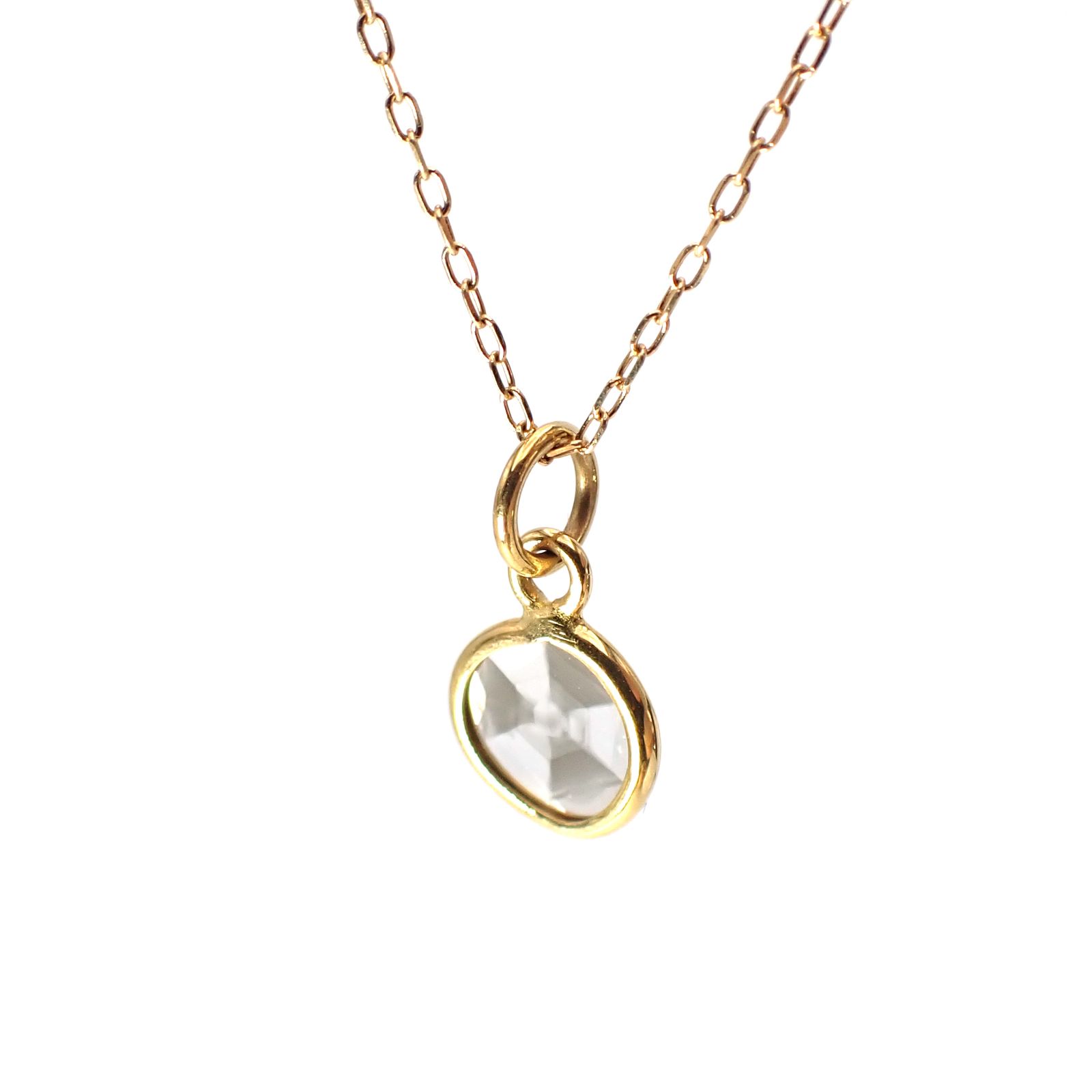 ◇K18仕様◇トラピッチェスライスダイヤモンド ペンダントトップ/チャーム(※チェーン別売り) 1.01ct / 6.6x6.7mm前後 [250430223]