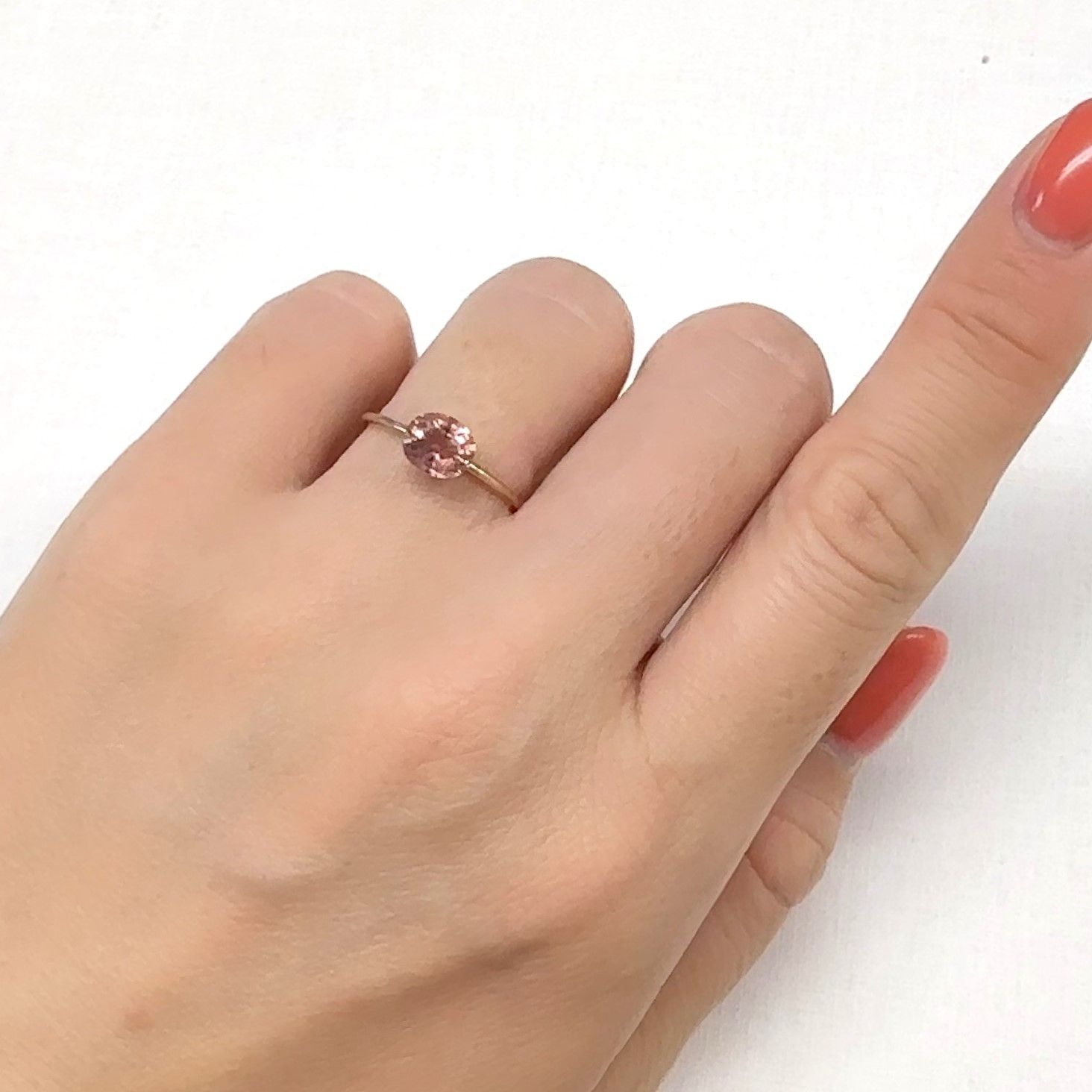 ローズピンクトルマリン(宝石名ピンク・トルマリン)ブラジル/アフリカ産 0.87ct 識別済[240929140]6.7x5.7mm前後