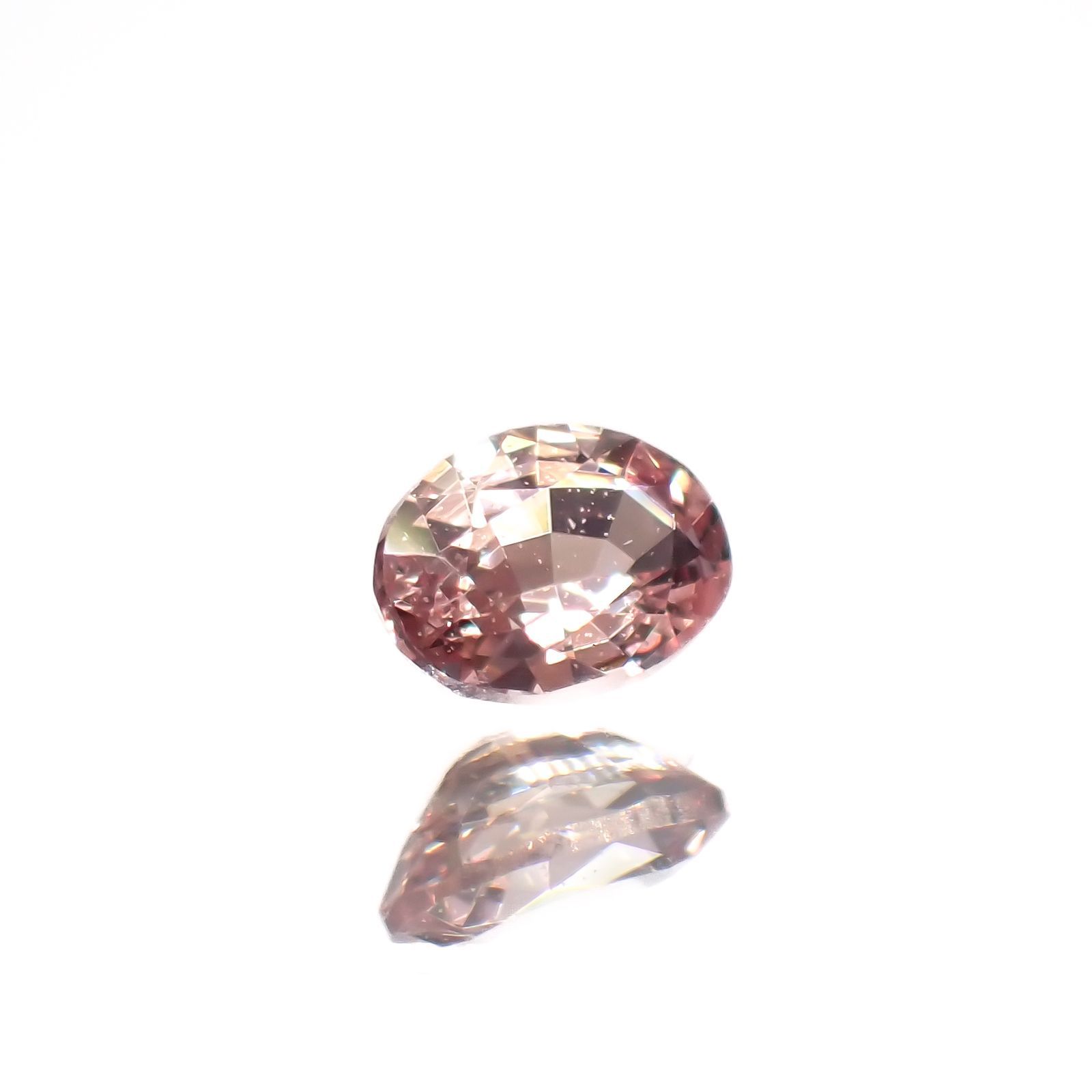 パパラチャサファイア(宝石名サファイア/別名パパラチャ・サファイア)スリランカ産 0.073ct ソ付(日独)[221219643]2.85x2.1mm前後