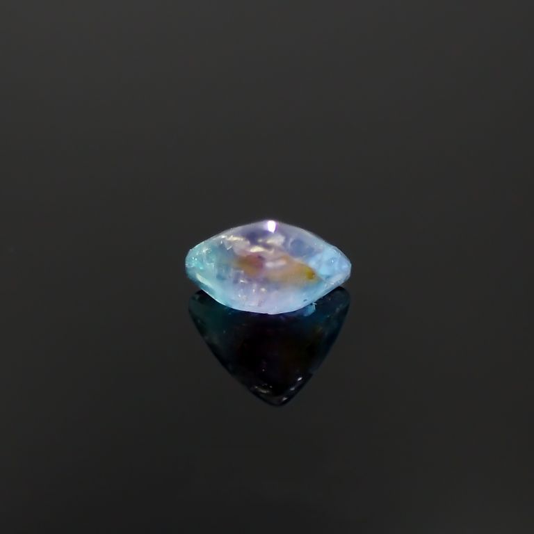 バイカラーパライバトルマリン 非加熱 ブラジル・バターリャ鉱山産 0.19ct[230220468]3.4x4.3mm前後
