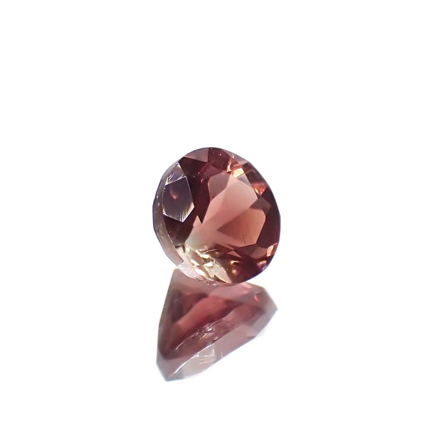 バイカラーオレゴンサンストーン(宝石名バイカラー・ラブラドライト)アメリカ・オレゴン州産 0.56ct 識別済[230722719]5.1x5.1mm前後