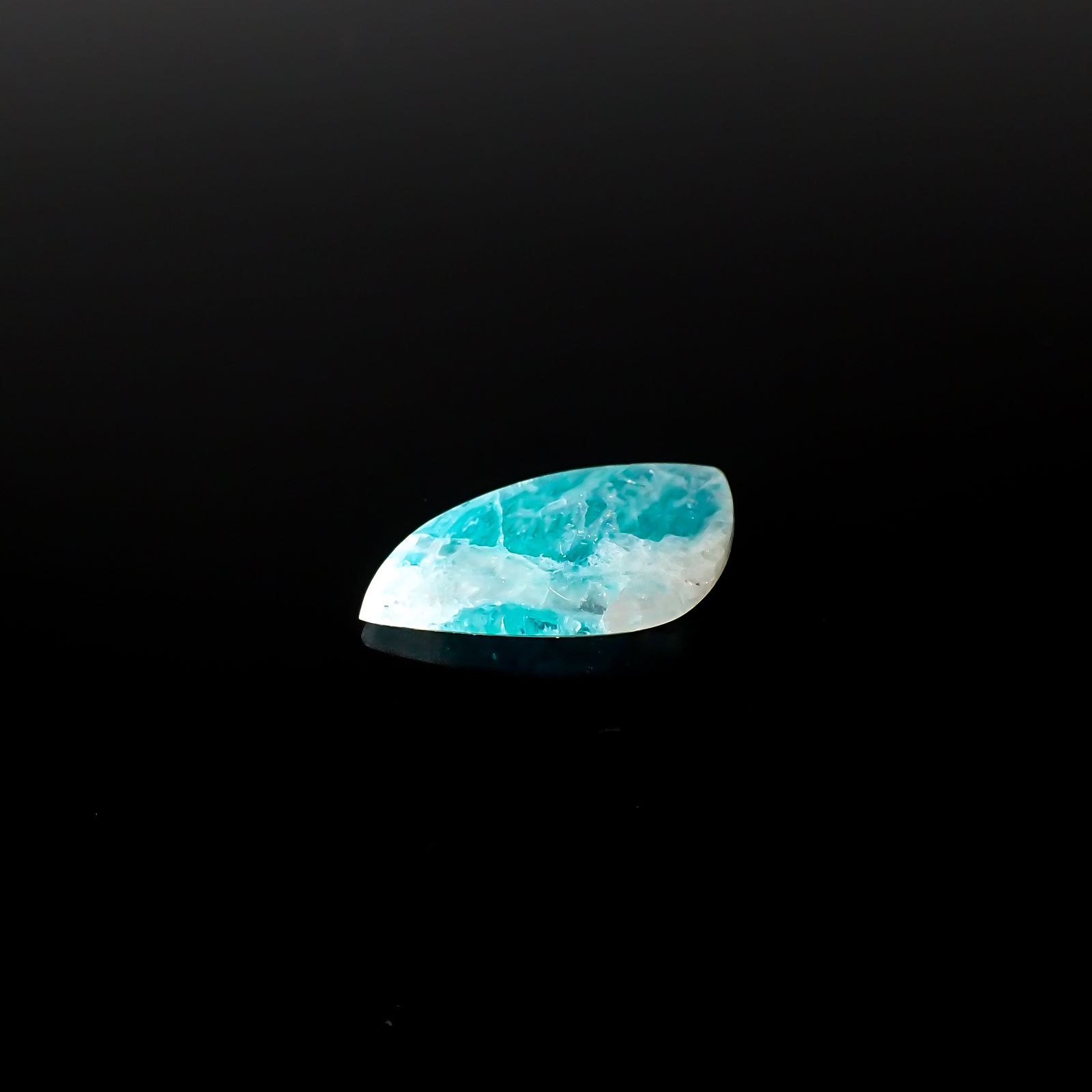 ◇フリーフォーム◇マトリックスアマゾナイト(アマゾナイトインクォーツ/フェルドスパー) ブラジル産 3.35ct[240226339]19.4x10.8mm前後