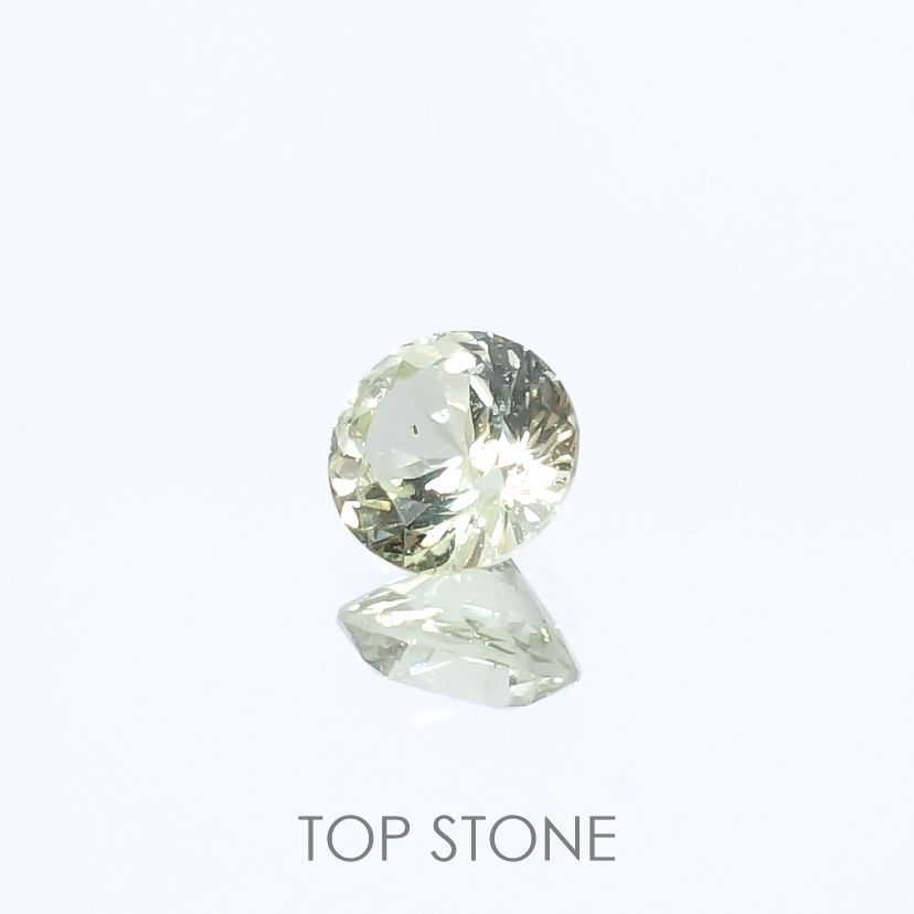 アイスライムブルーサファイア(宝石名サファイア)マダガスカル/オーストラリア産 0.29ct 識別済[220817367]3.9x3.8mm前後