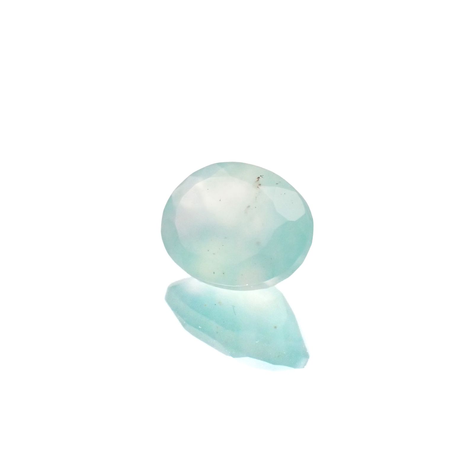 <ランダムセレクト1個販売> アクアプレーズ オーバルカット 南アフリカ産 1.25ct前後 / 8x6mm前後 [20084661]