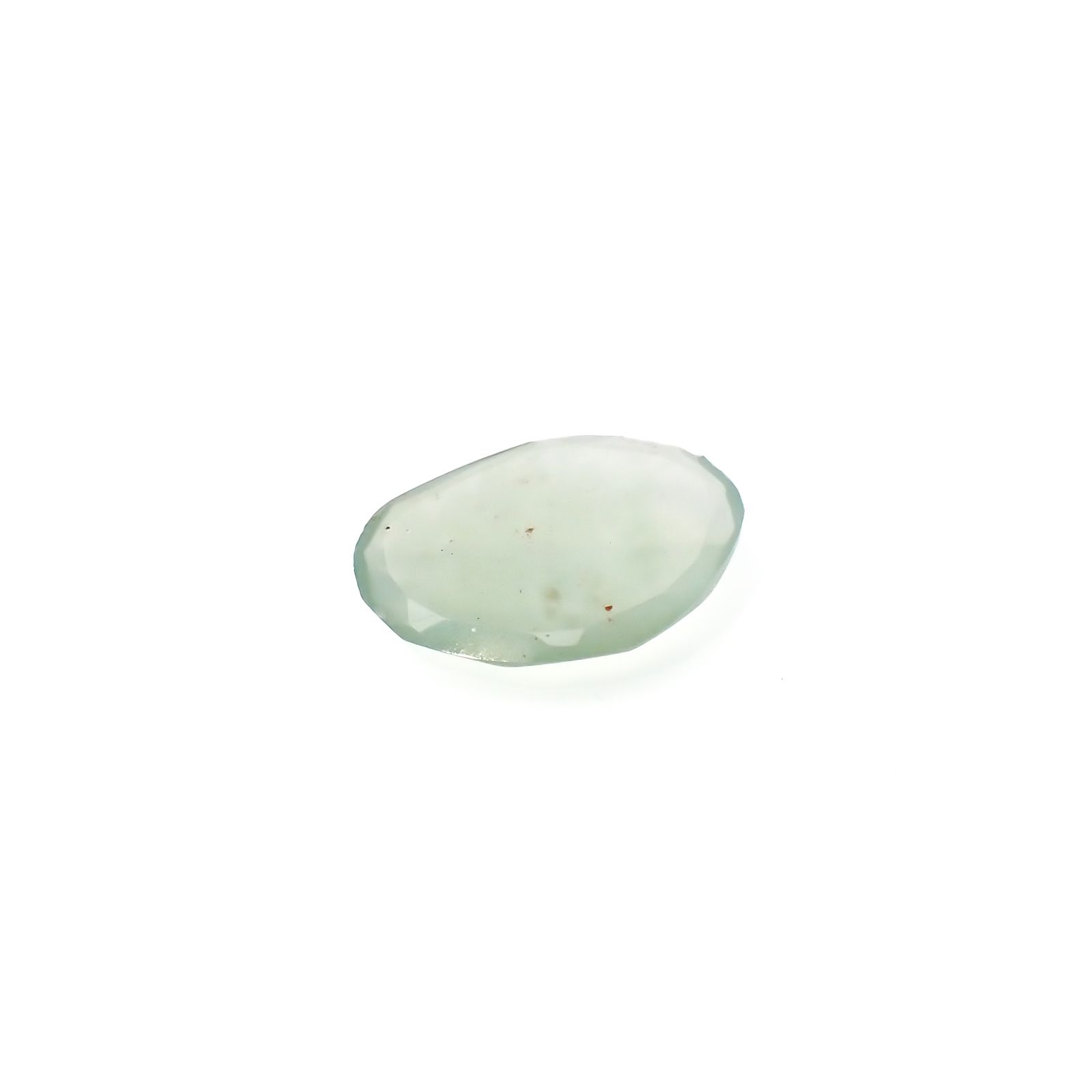 ◇フリーフォーム・ローズカット◇アクアプレーズ(宝石名ブルー グリーン・カルセドニー)南アフリカ産 1.85ct 識別済[231023970]12.9x9.5mm前後