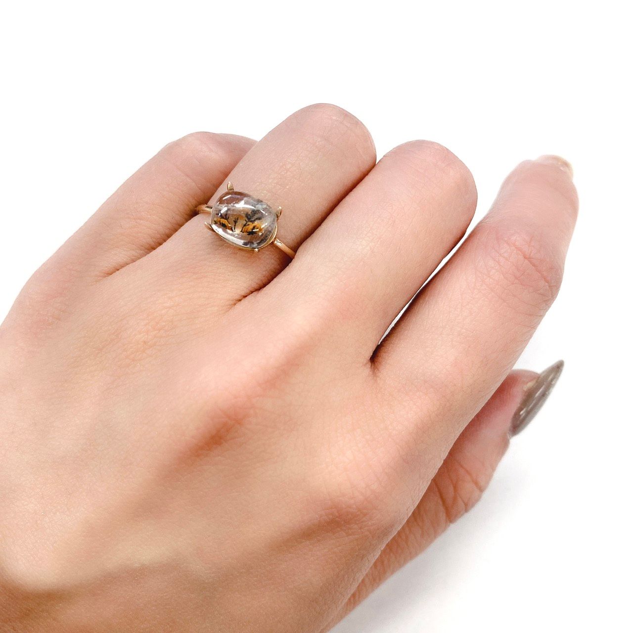 デンドリチッククォーツ ブラジル産 ルース 2.14ct[210610878]8.9×7mm前後
