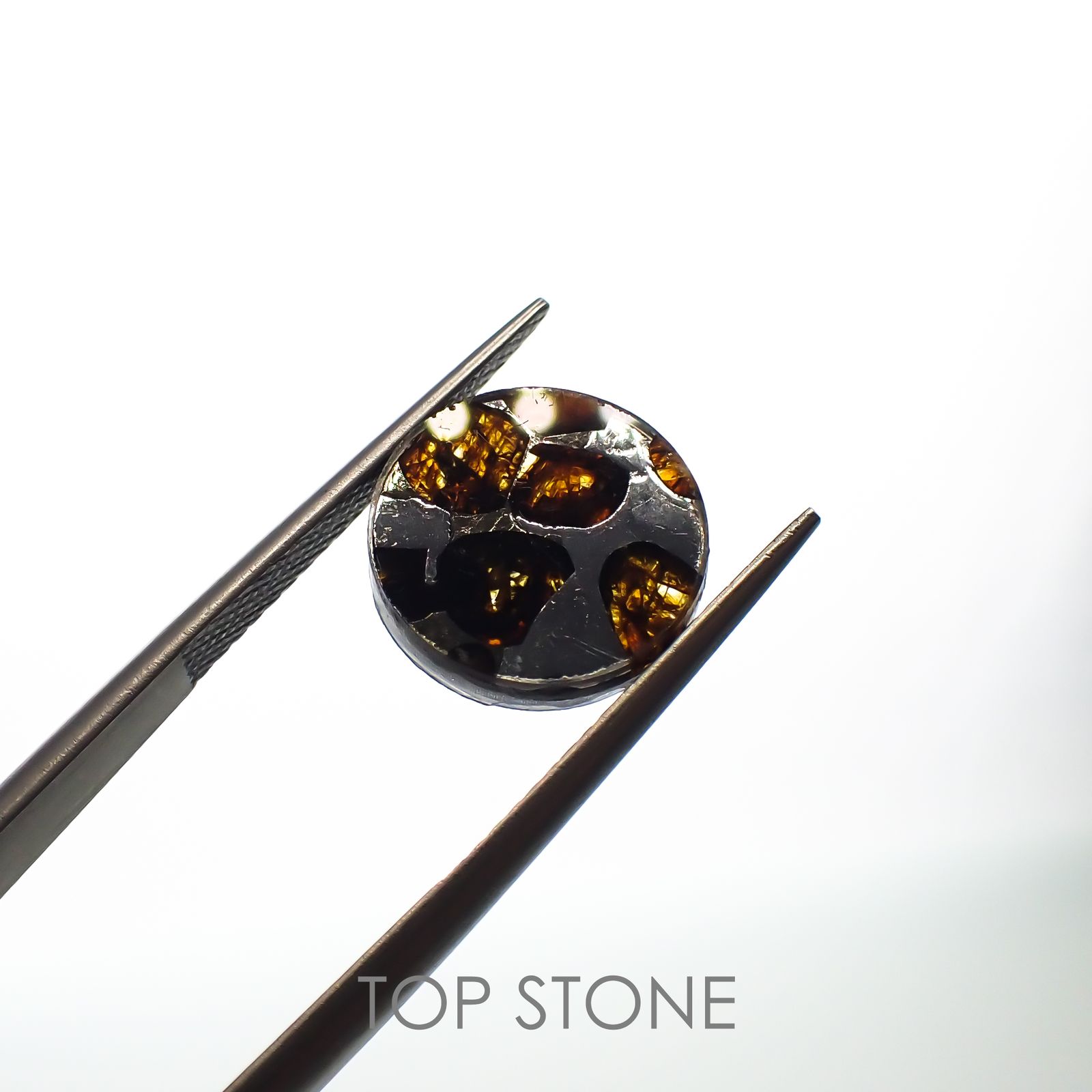 パラサイト隕石Sericho トリプレット 発見地：ケニア 4.43ct[220114157]12.2x12.2mm前後