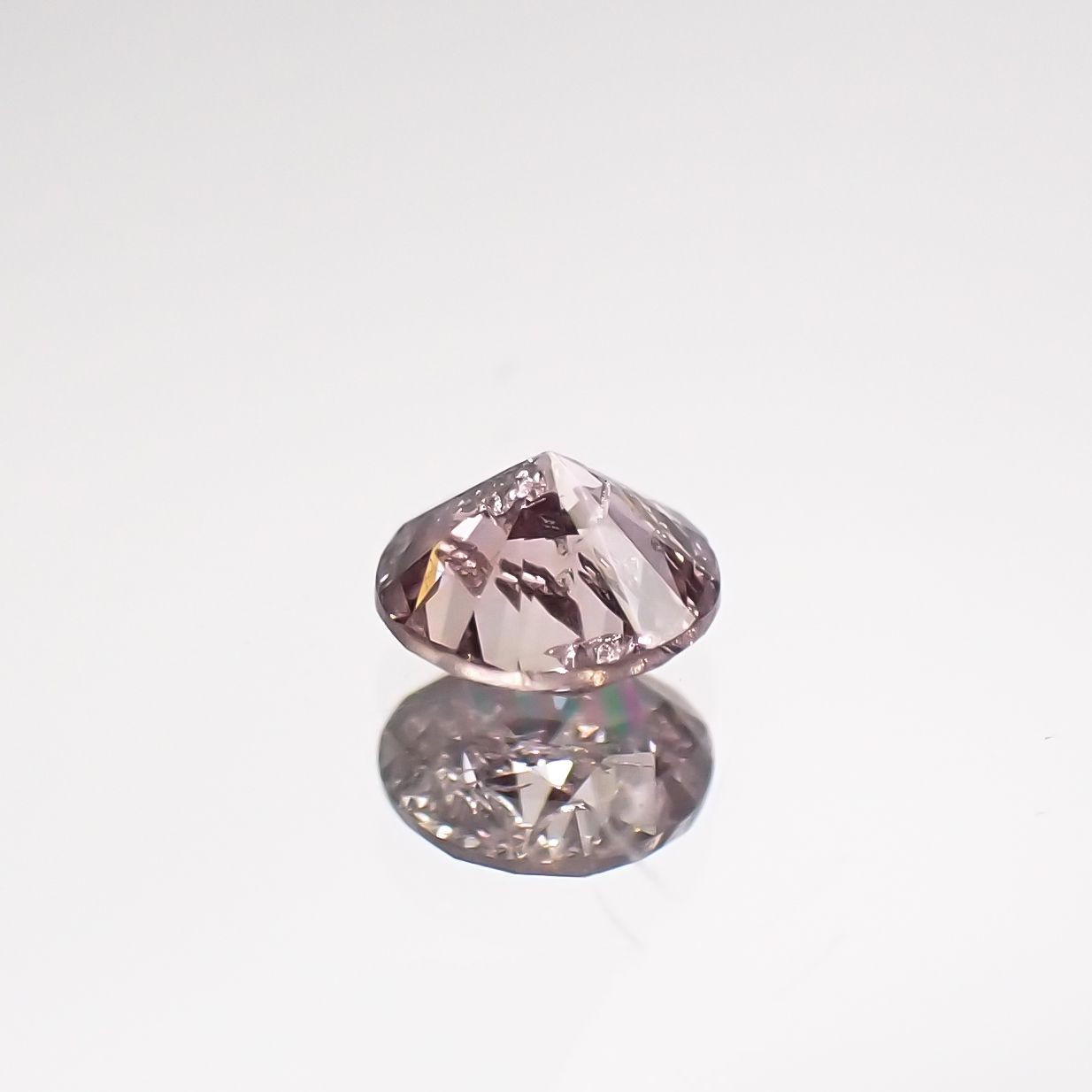 ピンクダイヤモンド(宝石名ダイヤモンド) I-2 / FANCY BROWNISH PINK 0.097ct ソ付(CGL)[210711780]2.8×2.9mm前後