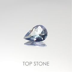 バイカラータンザナイト非加熱(宝石名バイカラー・ゾイサイト) タンザニア産 0.45ct 識別済[20095760]7×4.8mm前後