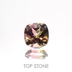 パーティカラートルマリン(宝石名パーティカラード・トルマリン) コンゴ民主共和国産 1.079ct ソ付(彩珠)[211013610]6.1×6.1mm前後