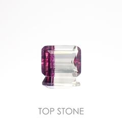 バイカラーフローライト 中国産 3.91ct[230120168]9.9x7.9mm前後