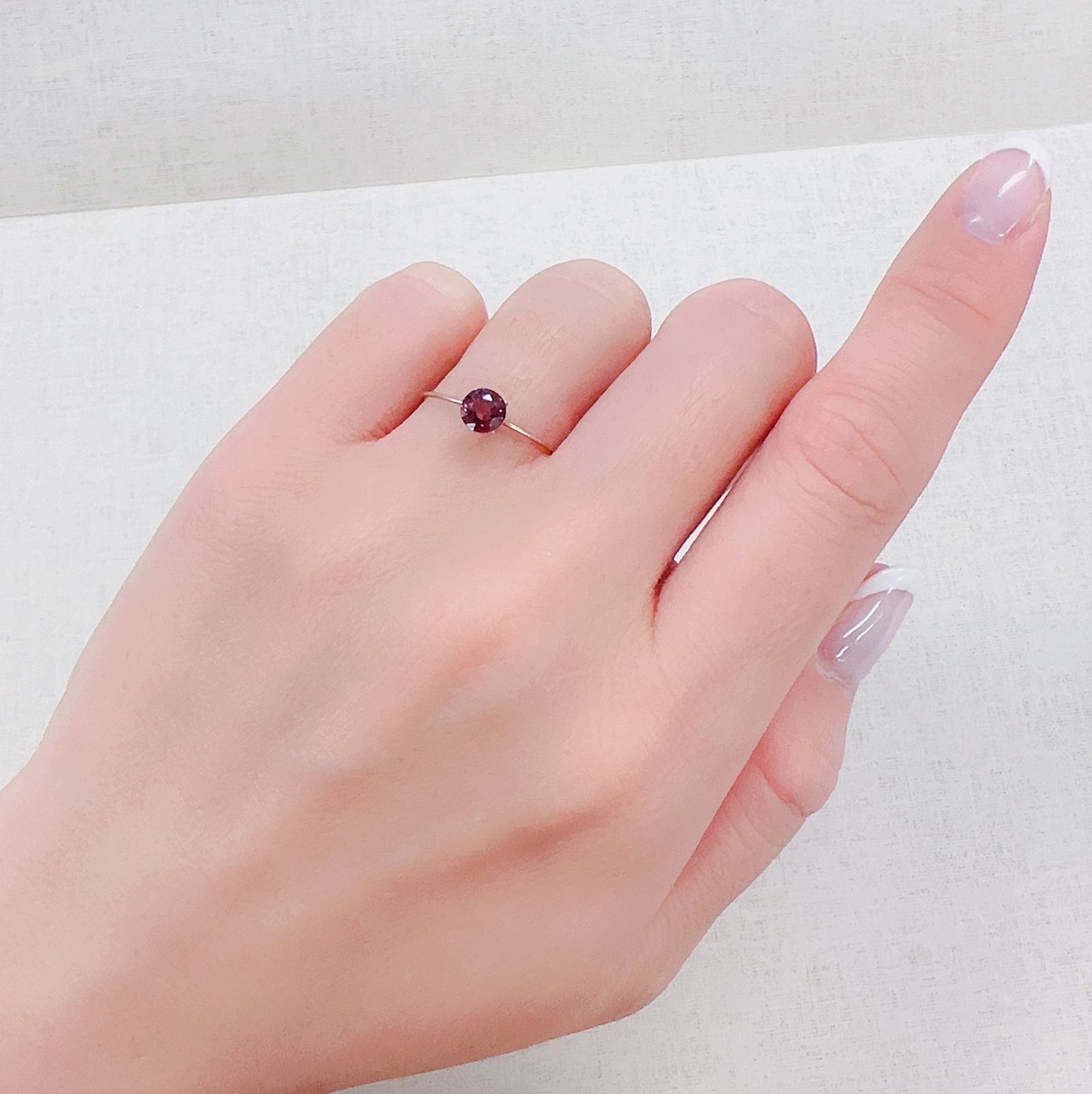 ロードライトガーネット(宝石名ロードライト・ガーネット)ブラジル産 0.69ct 識別済[230421589]4.9x4.9mm前後