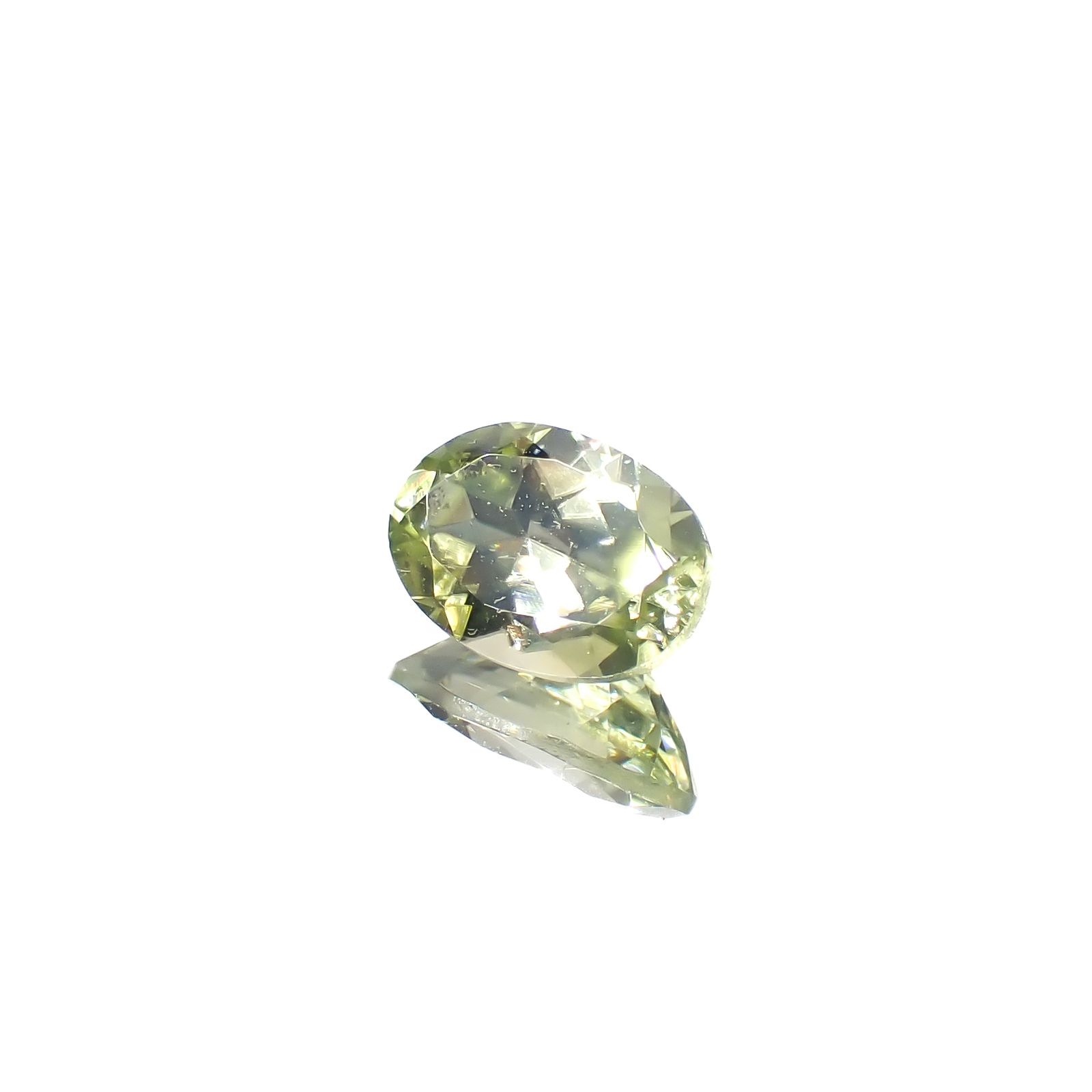 グリーンジルコン スリランカ/カンボジア産 1.34ct[240728535]7.7x5.3mm前後