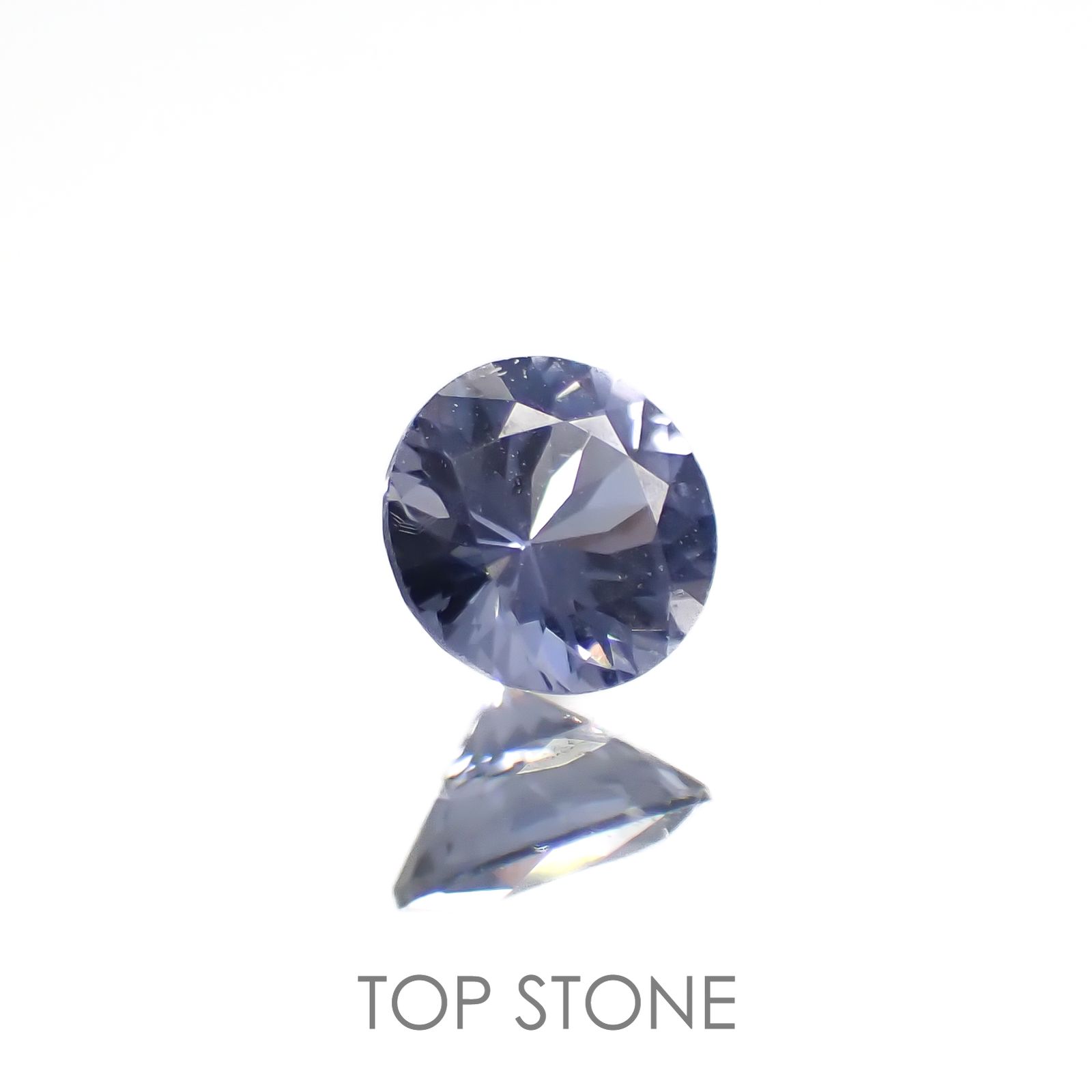 グレイッシュブルースピネル(宝石名スピネル)ビルマ/マダガスカル産 0.24ct 識別済[220817438]3.9x3.9mm前後