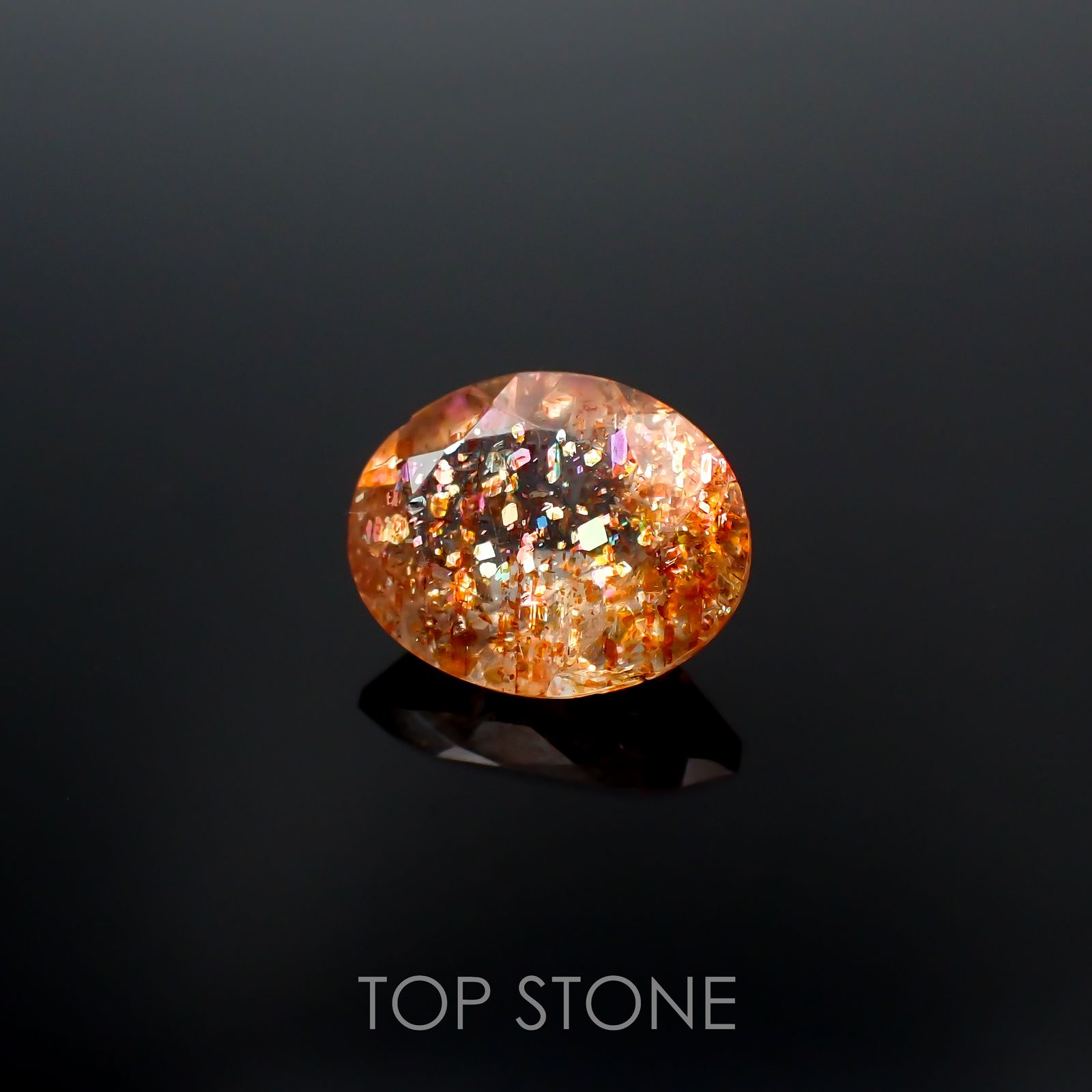 イリュージョンサンストーン インド産 2.15ct[221219256]9.9x8mm前後