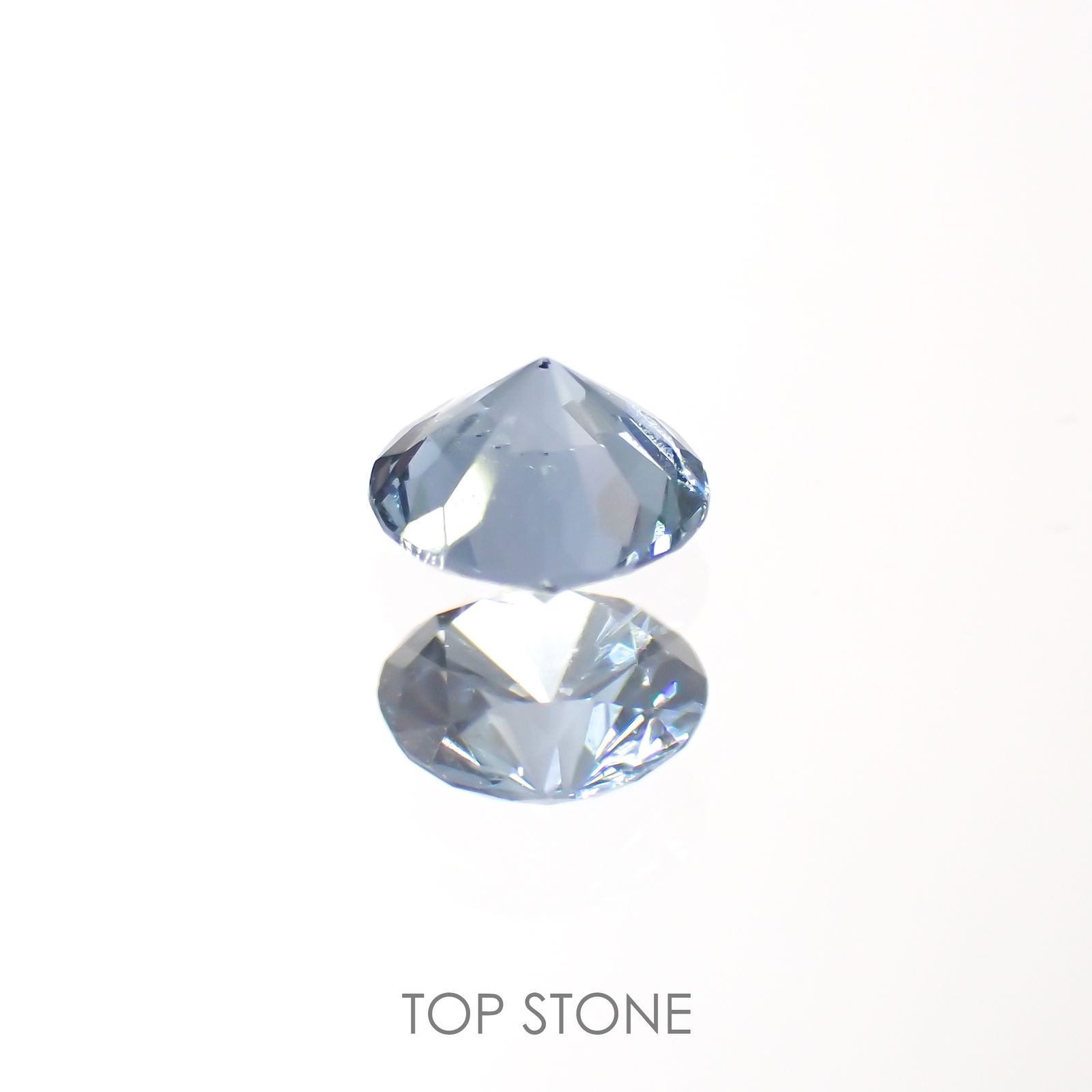 グレイッシュブルースピネル(宝石名スピネル)ビルマ産 0.22ct 識別済[220113918]3.8x3.8mm前後