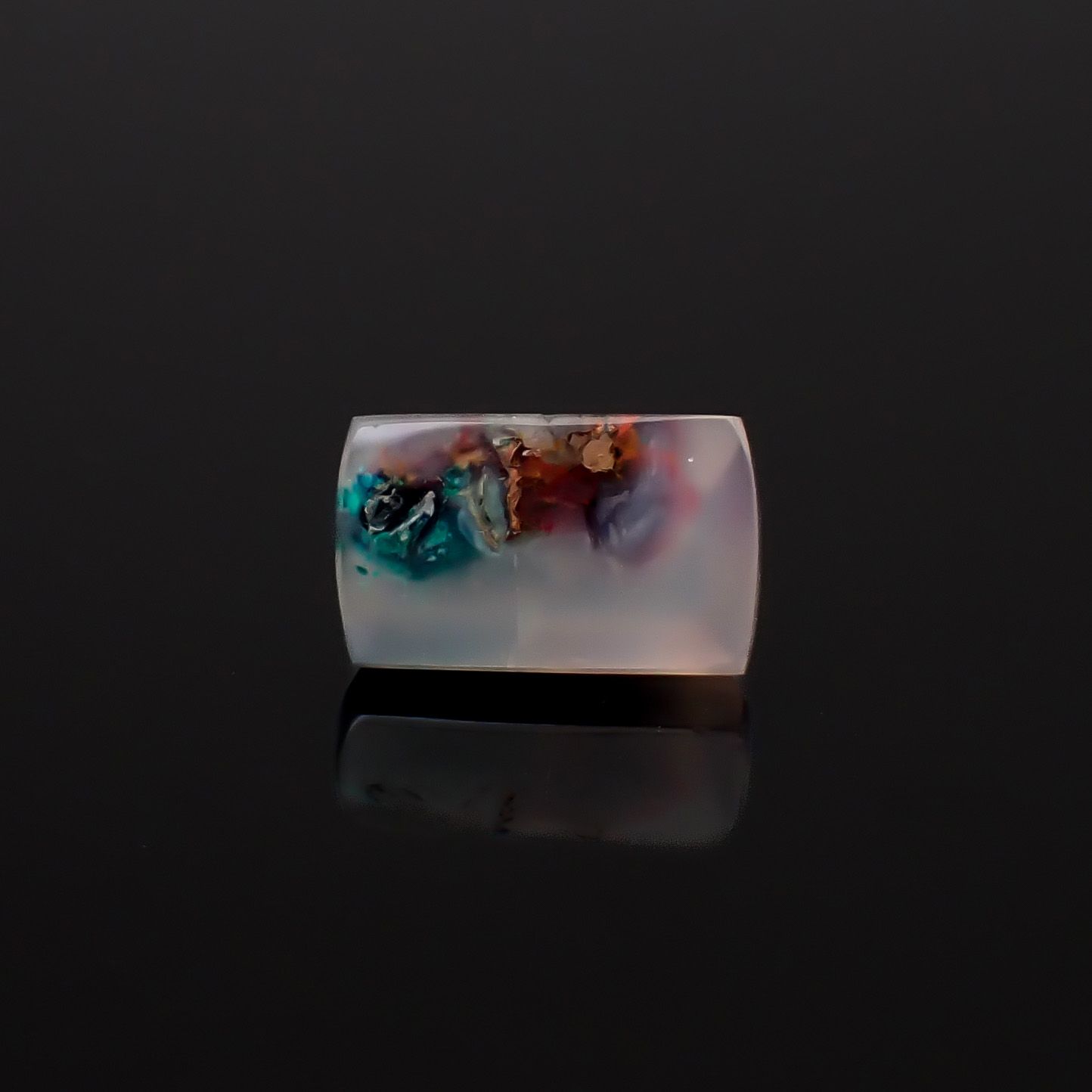 コッパークリソコラインカルセドニー インドネシア産 6.14ct / 13.8x8.3mm前後 [260932798]
