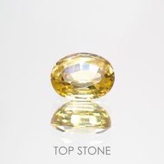 イエロージルコン(宝石名ジルコン) スリランカ/カンボジア産 1.58ct 識別済[20118073]6.9×5.5mm前後