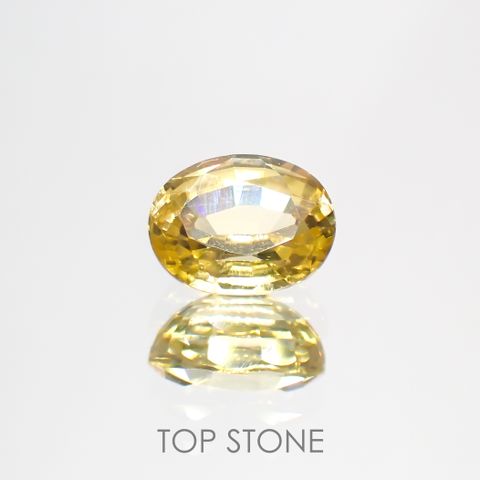 イエロージルコン(宝石名ジルコン) スリランカ/カンボジア産 1.58ct 識別済[20118073]6.9×5.5mm前後
