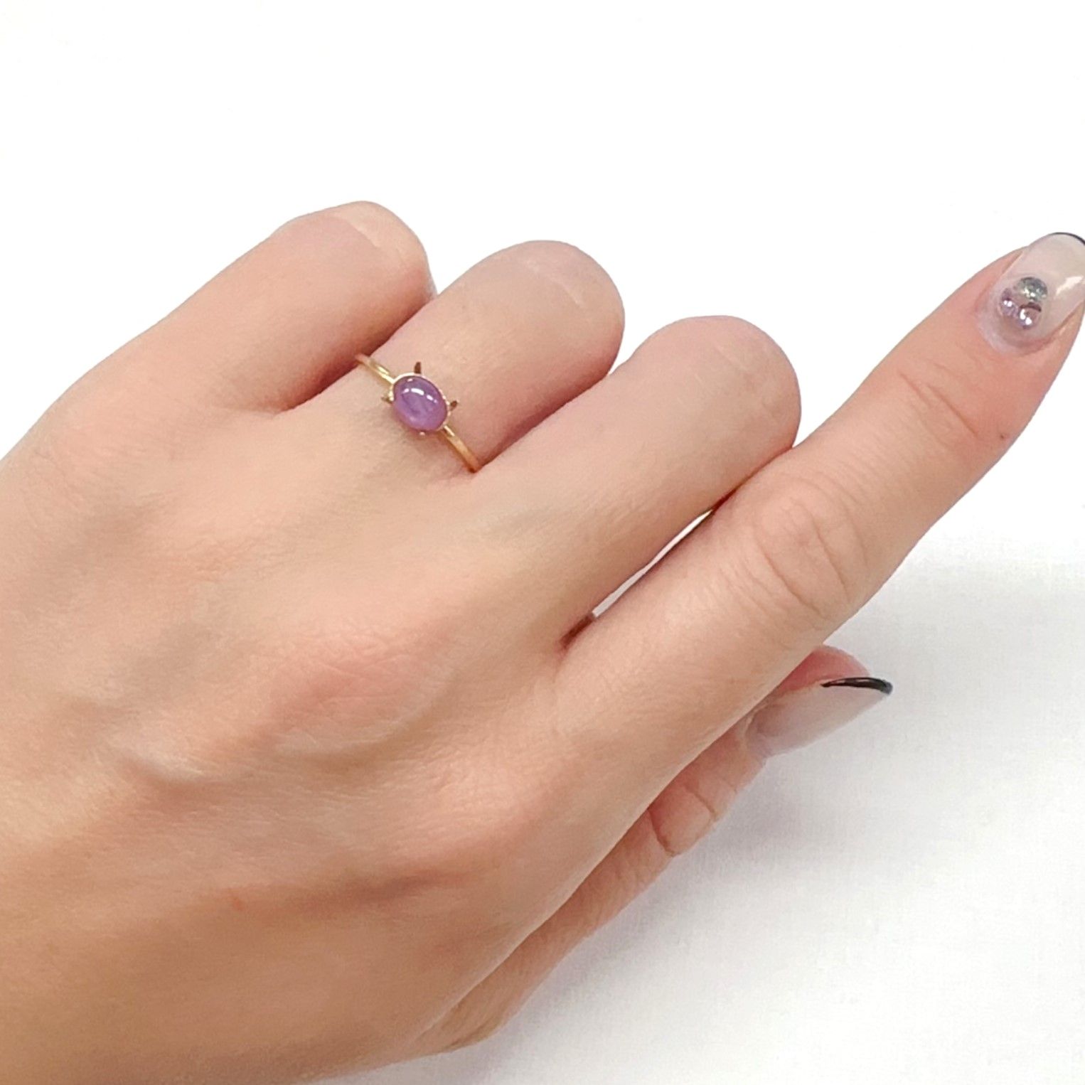 ピンクスターサファイア スリランカ産 1.08ct[240326407]5.6x4.6mm前後