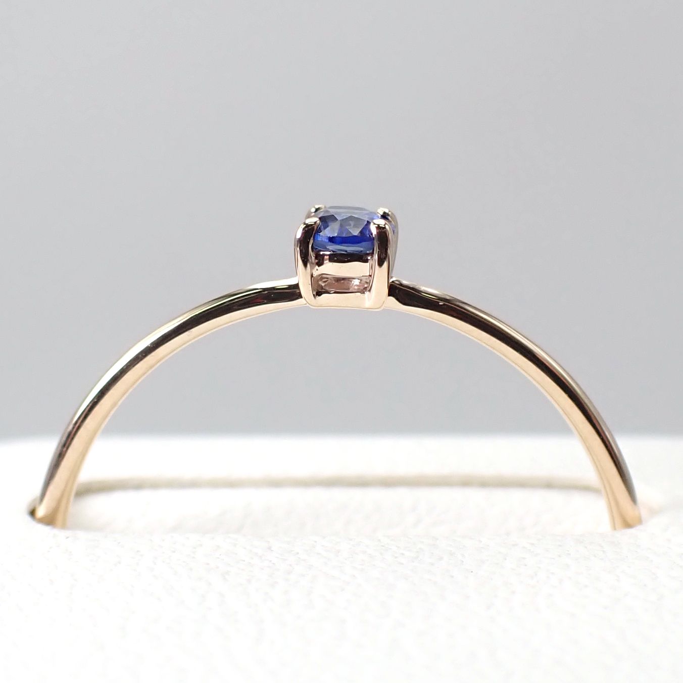 リング空枠：石留め▶サファイア（お客様製作例）