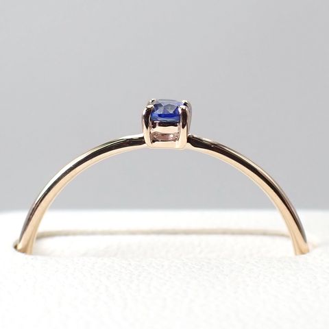 リング空枠：石留め▶サファイア（お客様製作例）
