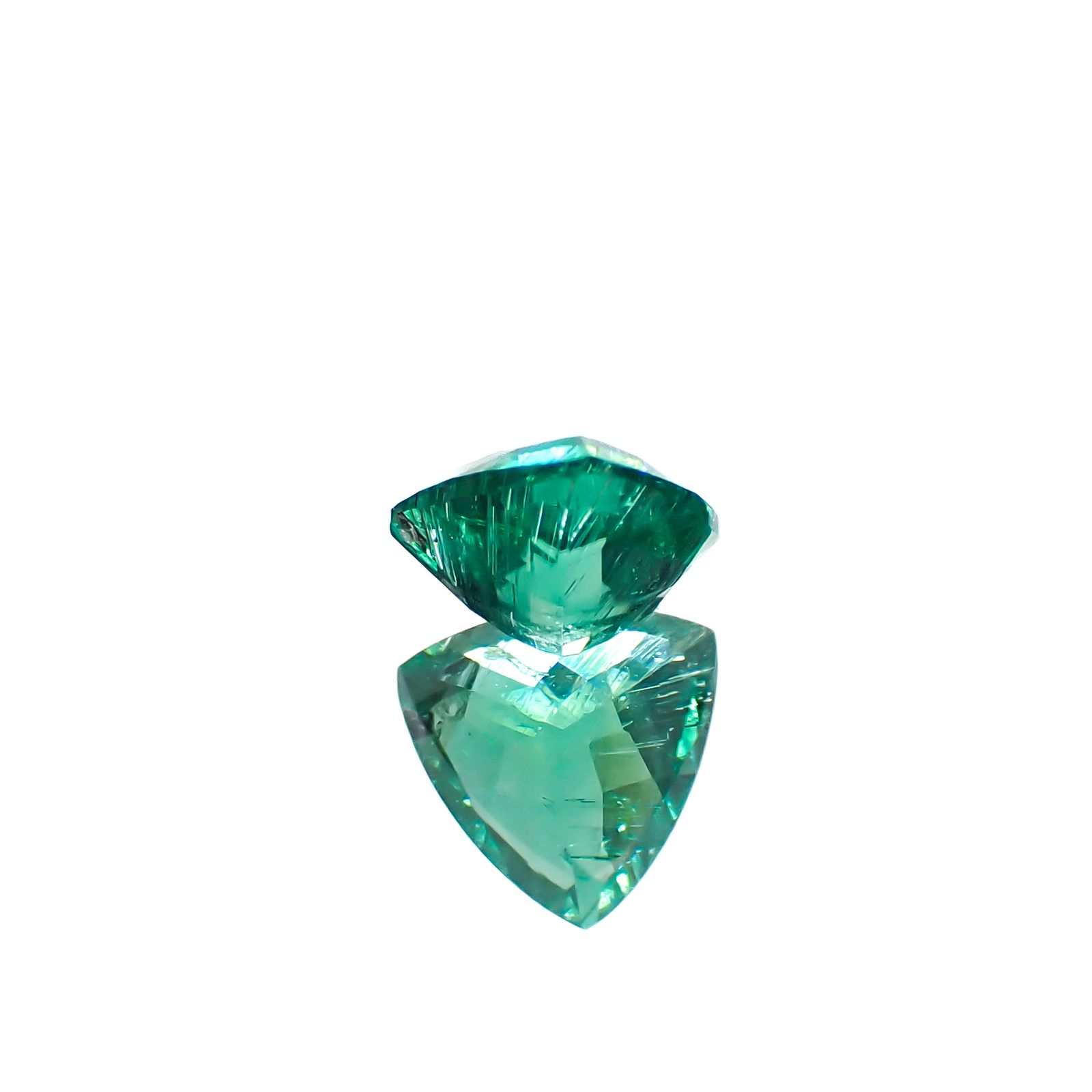 パライバトルマリン(宝石名トルマリン/別名パライバ・トルマリン)ブラジル・キントス鉱山産 0.503ct ソ付(宝貴協)[240928713]5.35x5.42mm前後