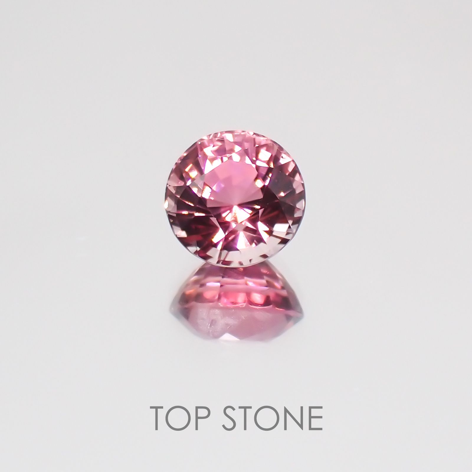 ピンクトルマリン パパラチャカラー ルワンダ産 ルース 1.52ct[21029985]6.8×6.8mm前後
