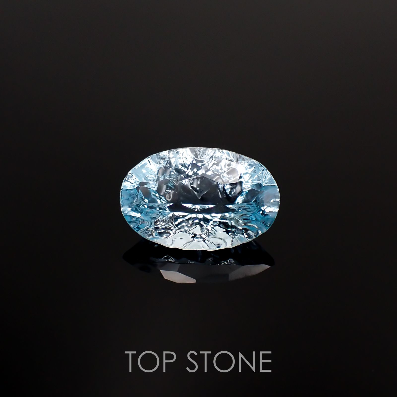 ◇カスタムカット◇ブルートパーズ ブラジル産 3.70ct[221219332]12x8mm前後