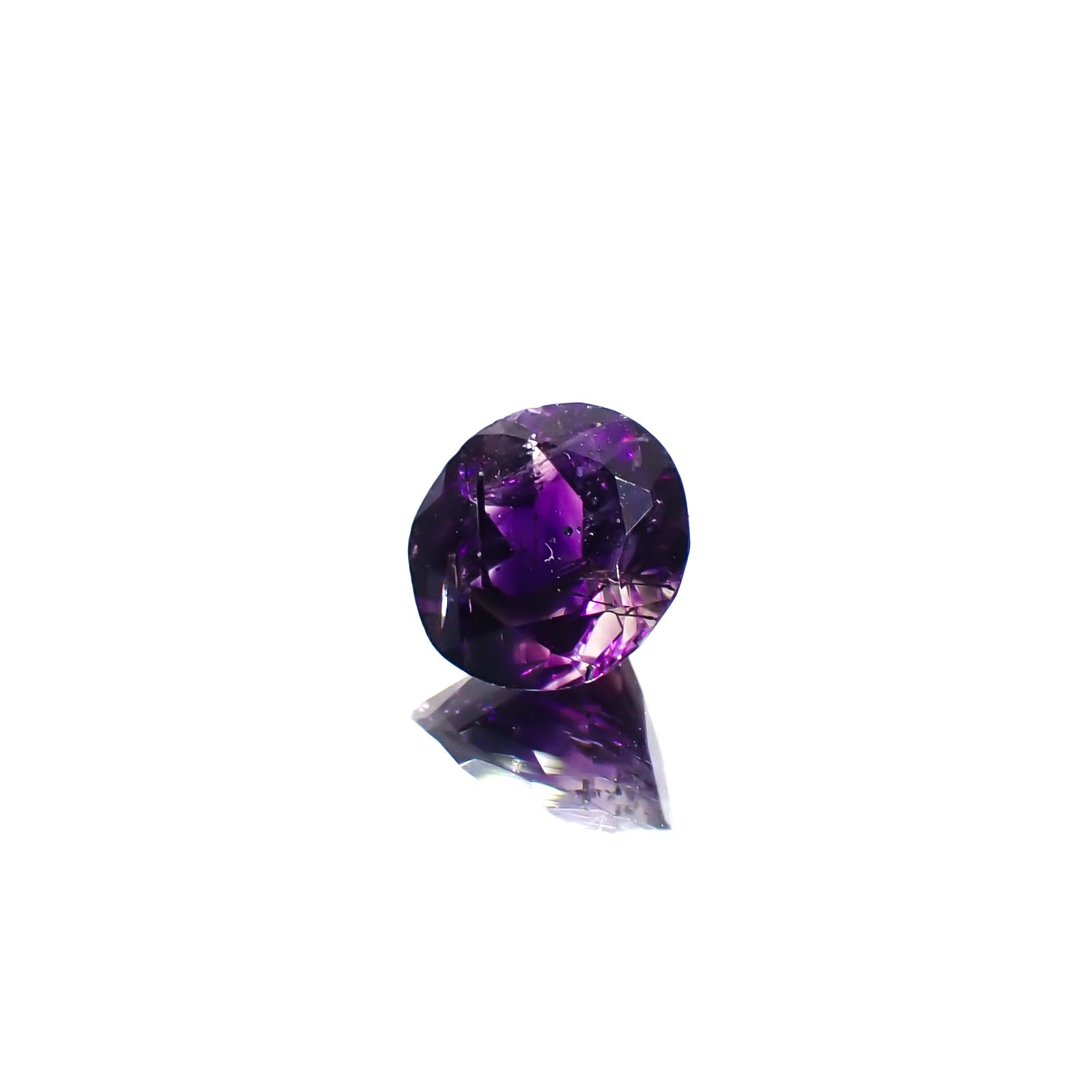 アメジストエレスチャル ナイジェリア産 1.43ct[240928872]7.6x7.5mm前後