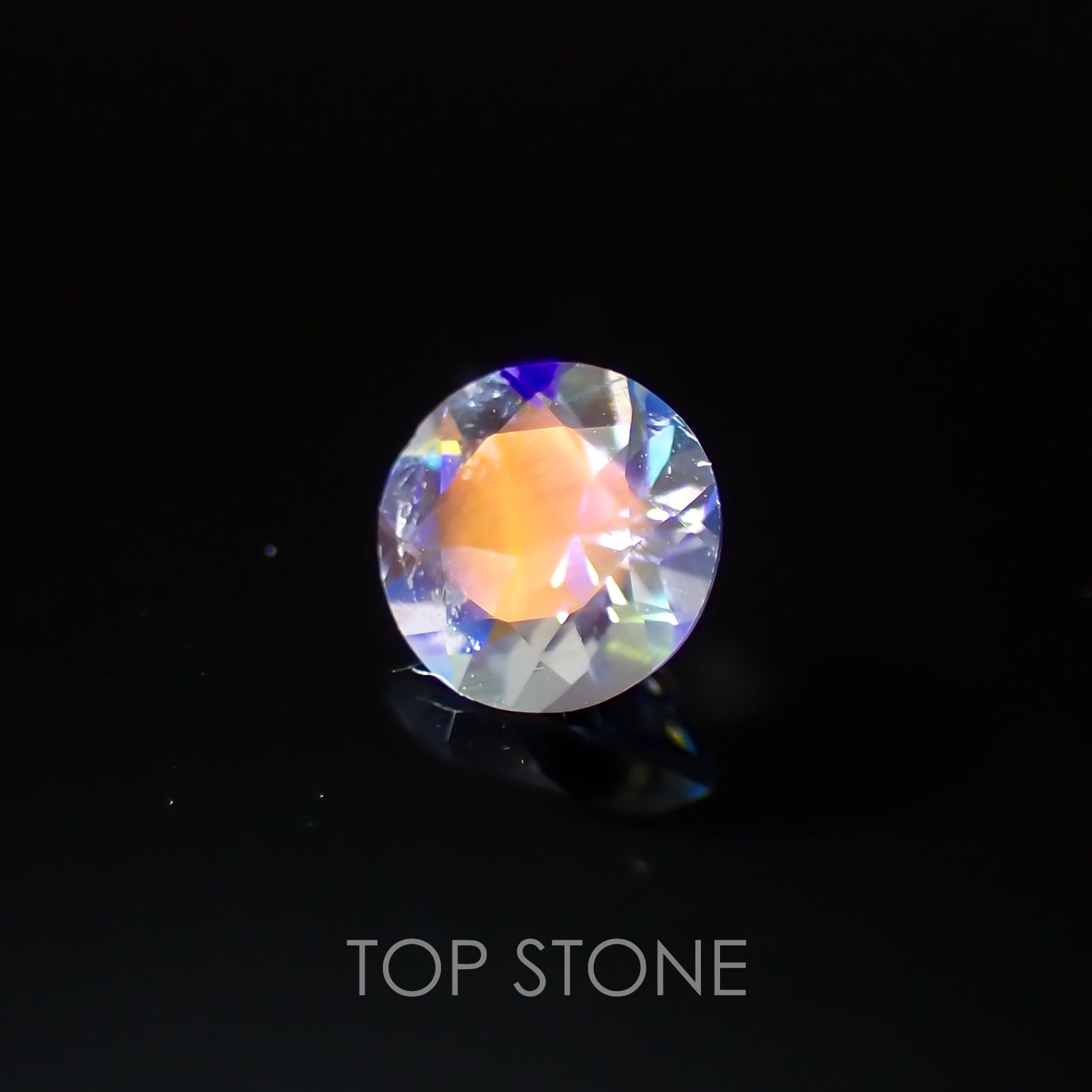 レインボームーンストーン(アンデシンラブラドライト) マダガスカル産 ルース 0.31ct[210310114]4.5×4.5mm前後