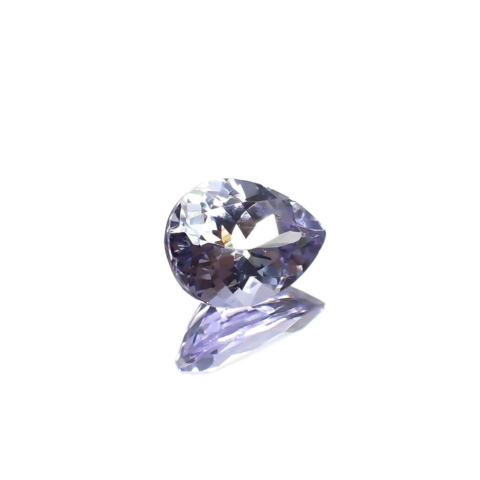 バイカラータンザナイト(宝石名タンザナイト) タンザニア産 ソ付(彩珠) 1.227ct / 7.9x5.9mm前後 [210711820]