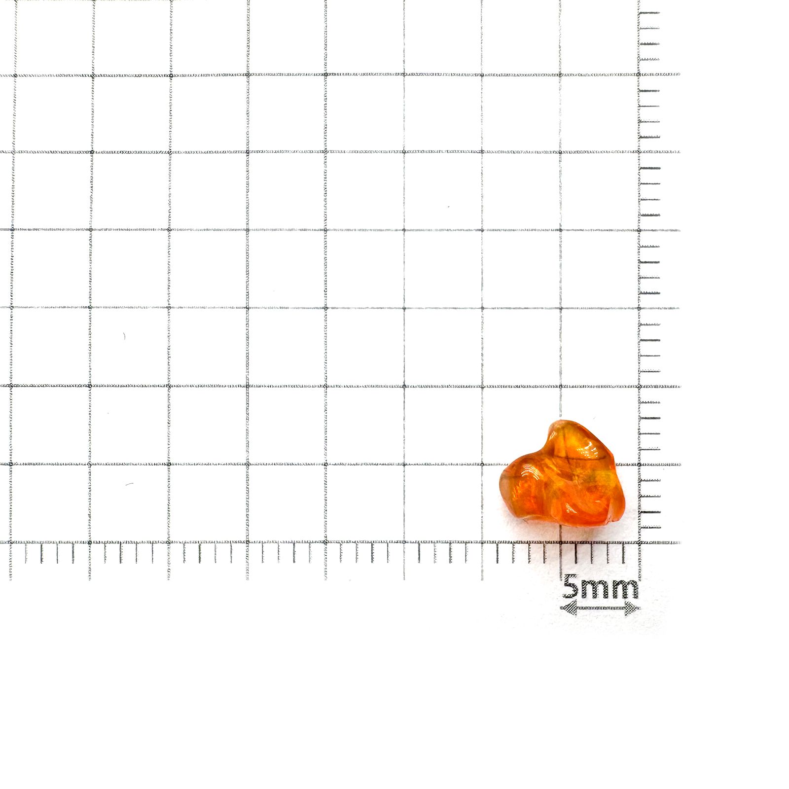 ファイヤーオパール 原石 メキシコ産 0.97ct[240125268]6.9x6.1mm前後