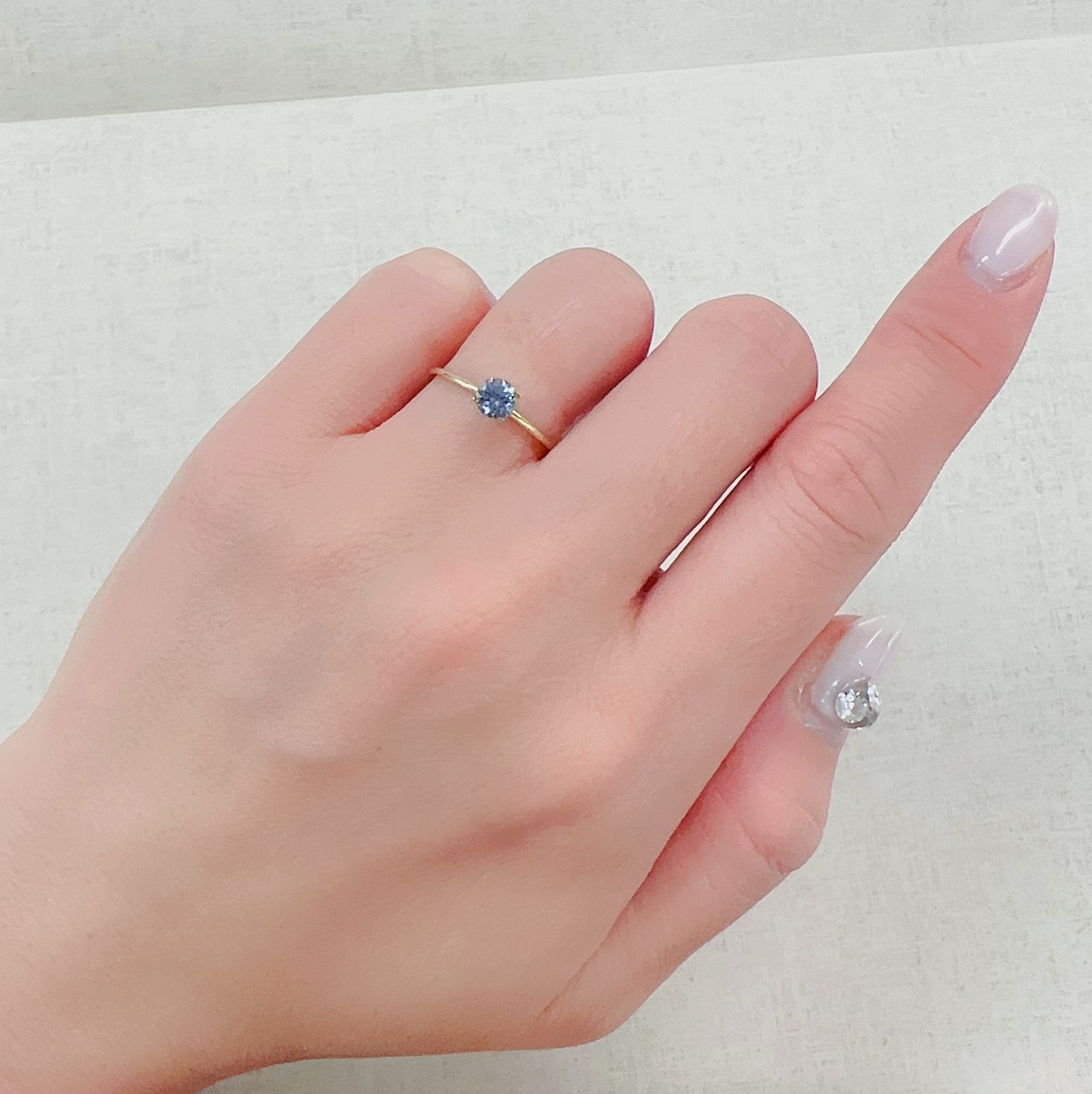 バイカラータンザナイト(宝石名ゾイサイト)タンザニア産 0.44ct 識別済[230421796]4.6x4.6mm前後