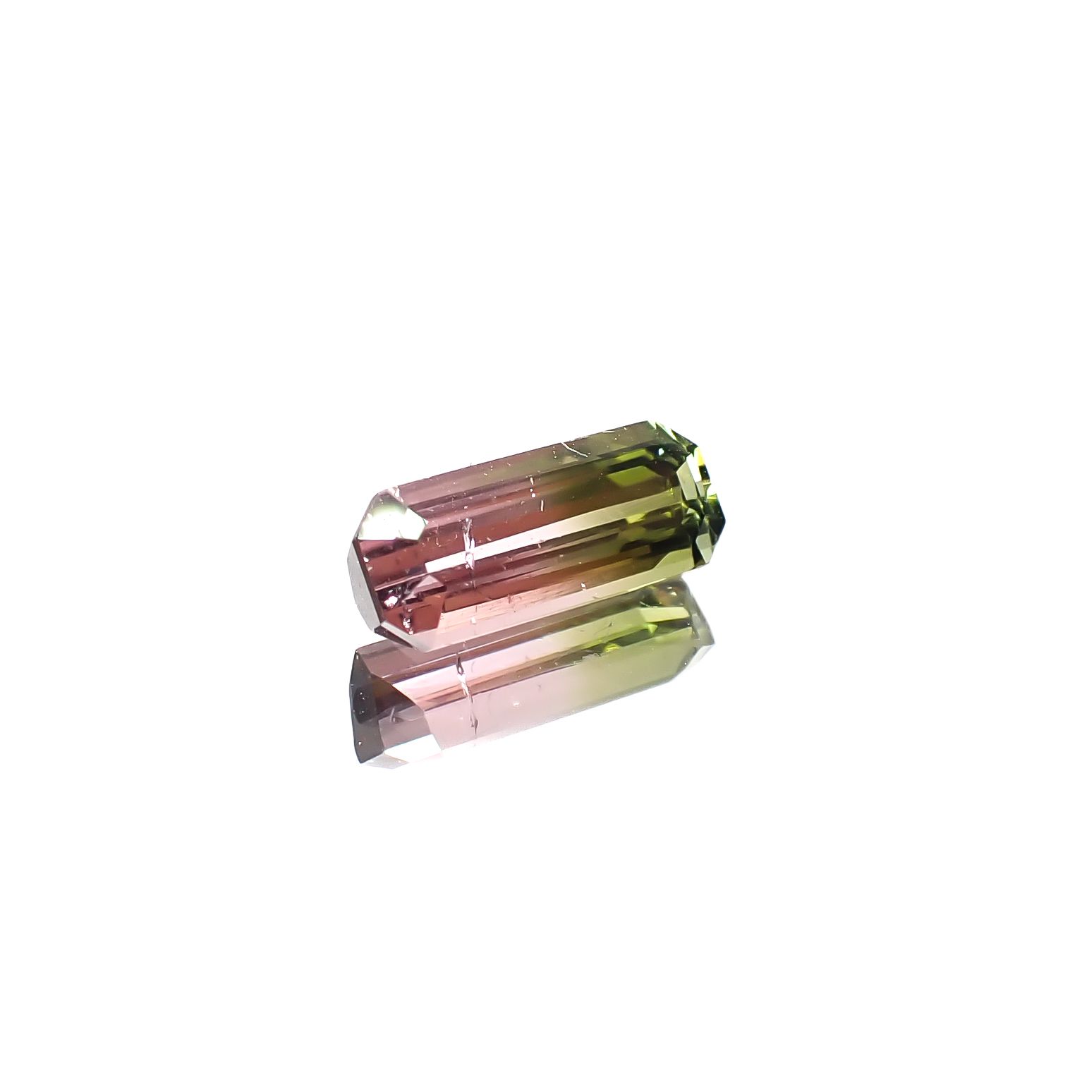 バイカラートルマリン アフガニスタン産 0.68ct [241029406]7.9x3.3mm前後
