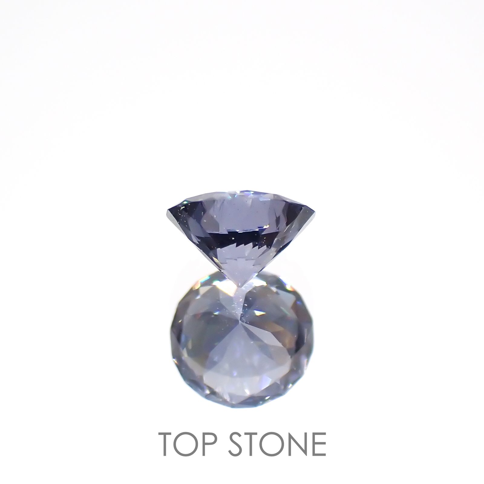 グレイッシュブルースピネル(宝石名スピネル)ビルマ/マダガスカル産 0.21ct 識別済[220817446]3.8x3.8mm前後