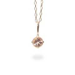 ◇K18 Petitデザイン限定品◇一粒石ジュエリー | インペリアルトパーズ 3.5mm [チャーム/ペンダントトップ※チェーン別売り]