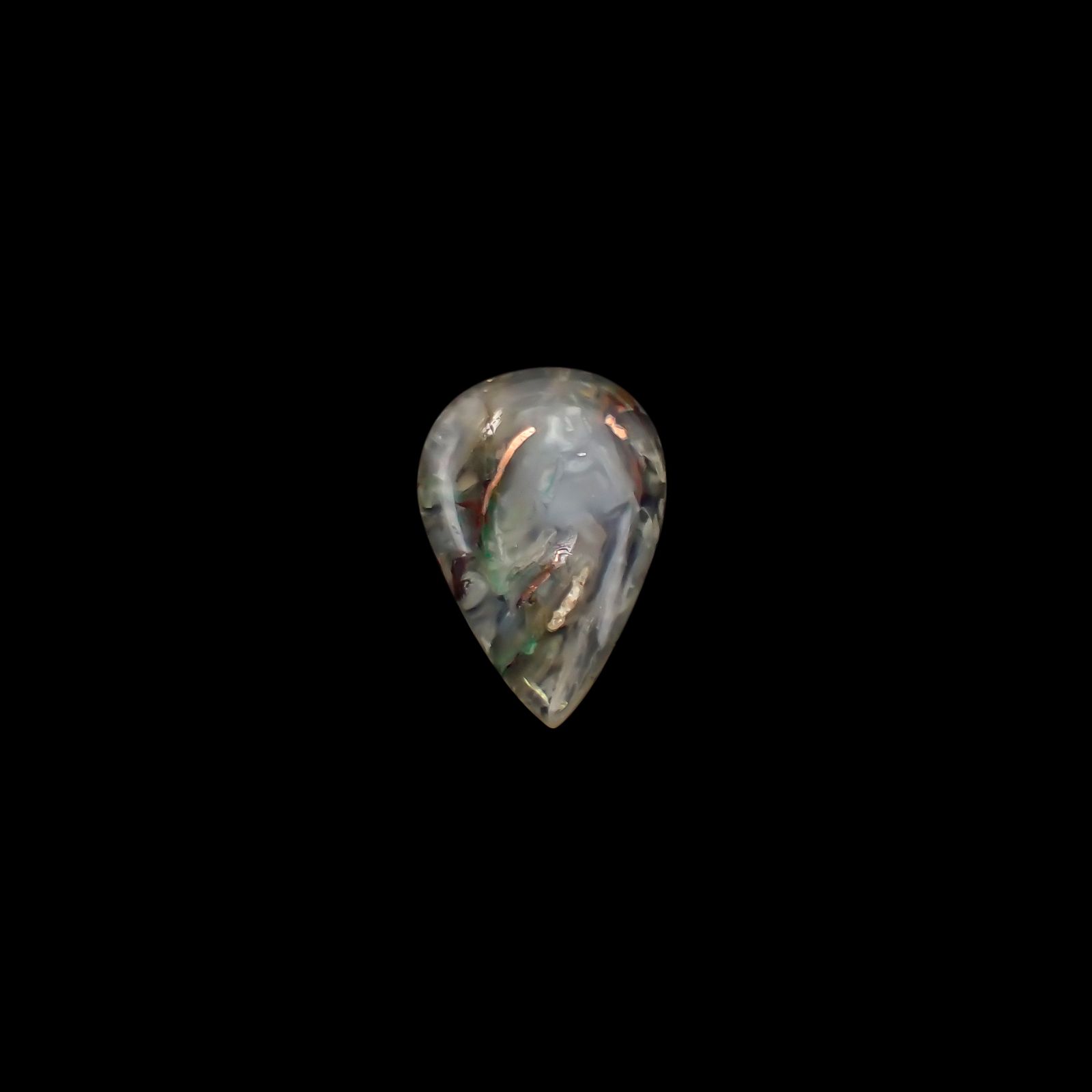 コッパークリソコラインカルセドニー インドネシア産 6.97ct[230722645]19.3x13.3mm前後