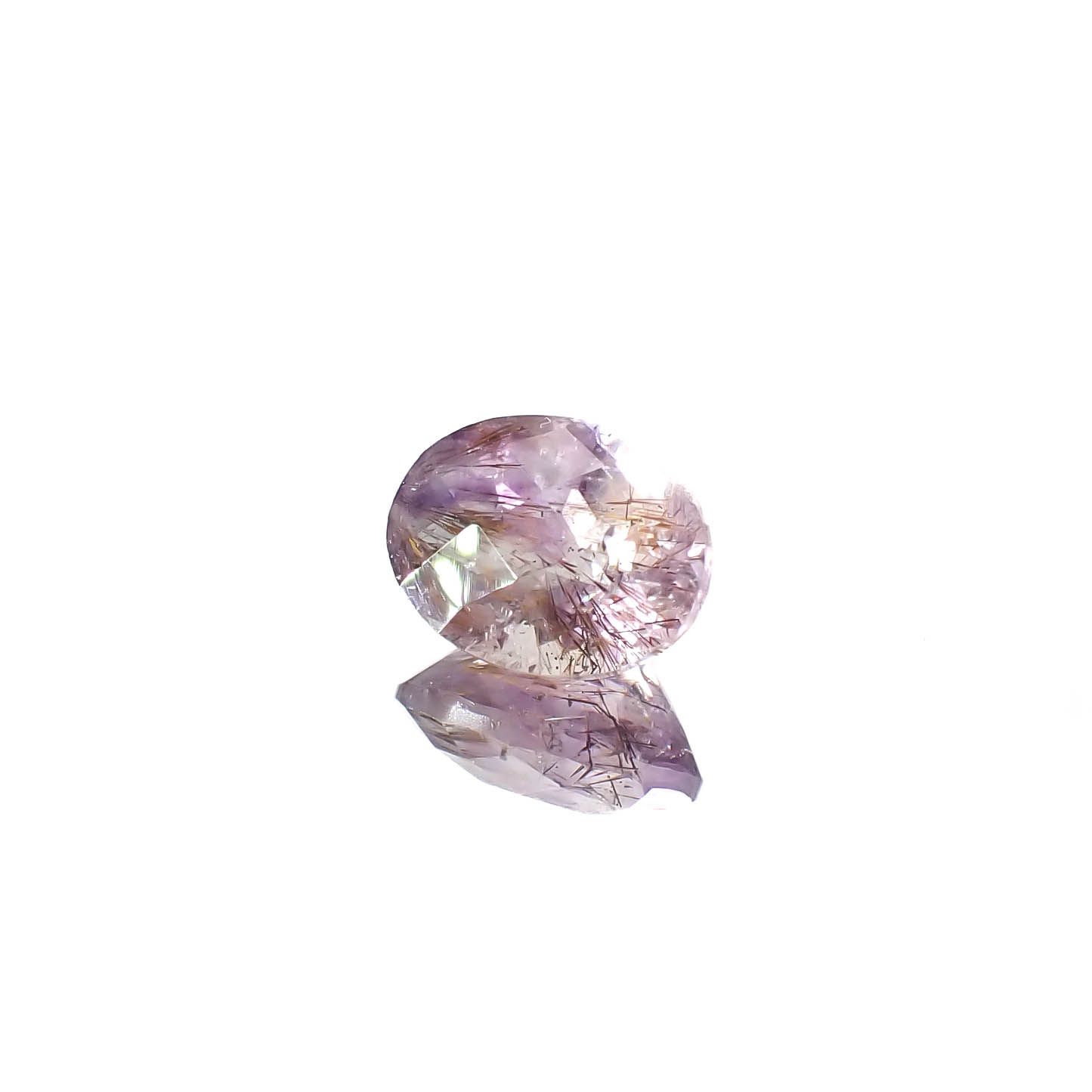 ◇チェッカーカット◇アメジストエレスチャル ブラジル産 2.91ct [250730856]10.6x8.1mm前後