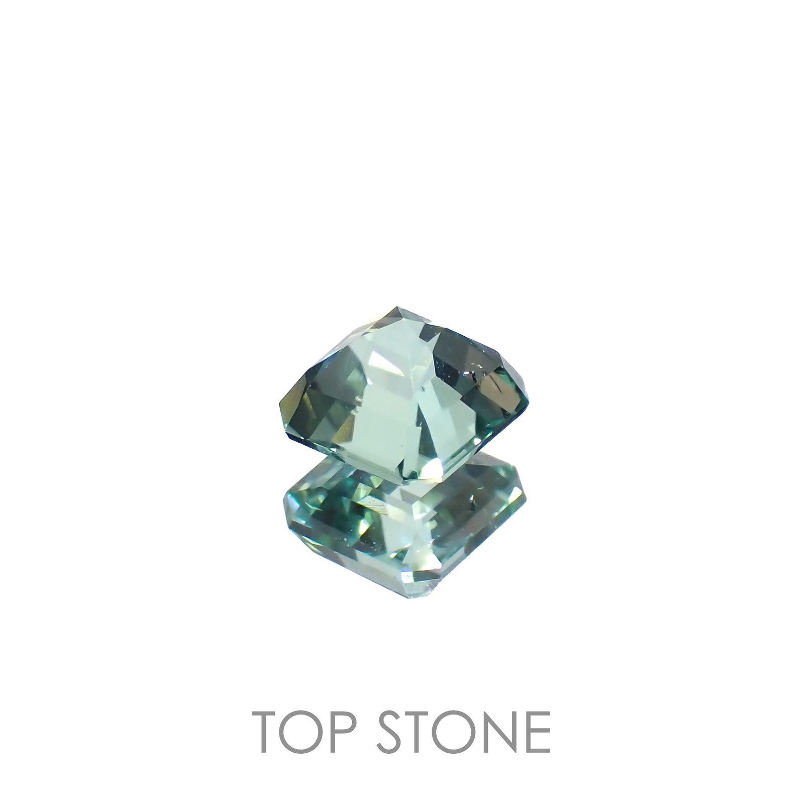 ブルーグリーントルマリン(宝石名トルマリン)ルワンダ産 0.94ct 識別済[221118988]5.7x5.6mm前後