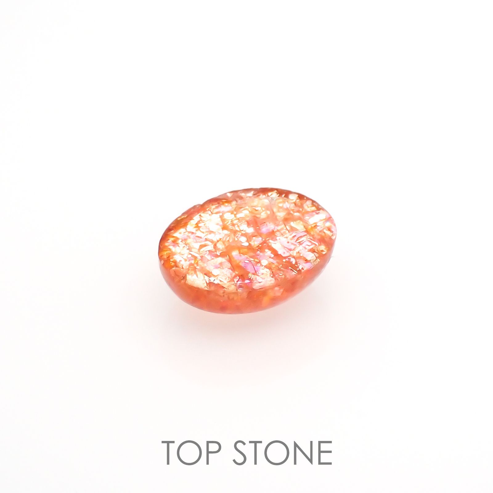 イリュージョンサンストーン(宝石名フェルドスパー) タンザニア産 1.85ct 識別済[211013345]9.1×7.1mm前後