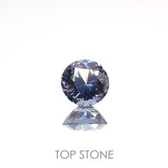 ブルーグレイッシュスピネル(宝石名スピネル)ビルマ/マダガスカル産 0.65ct 識別済[220516052]5.3x5.2mm前後