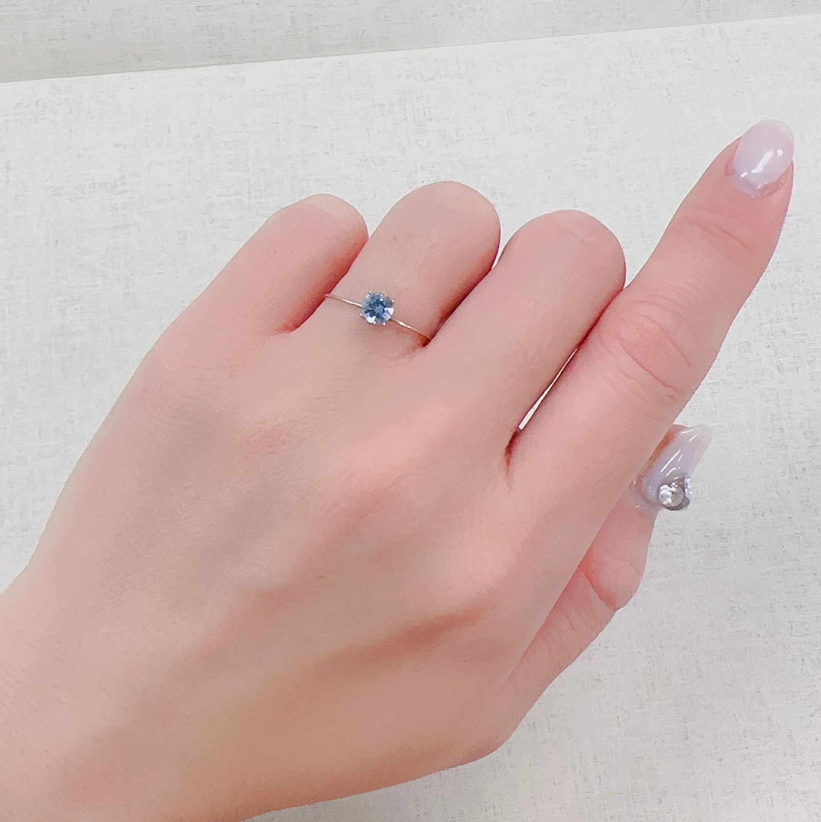 アクアマリン(宝石名アクアマリン)モザンビーク産 0.29ct 識別済[230421762]4.5x4.5mm前後